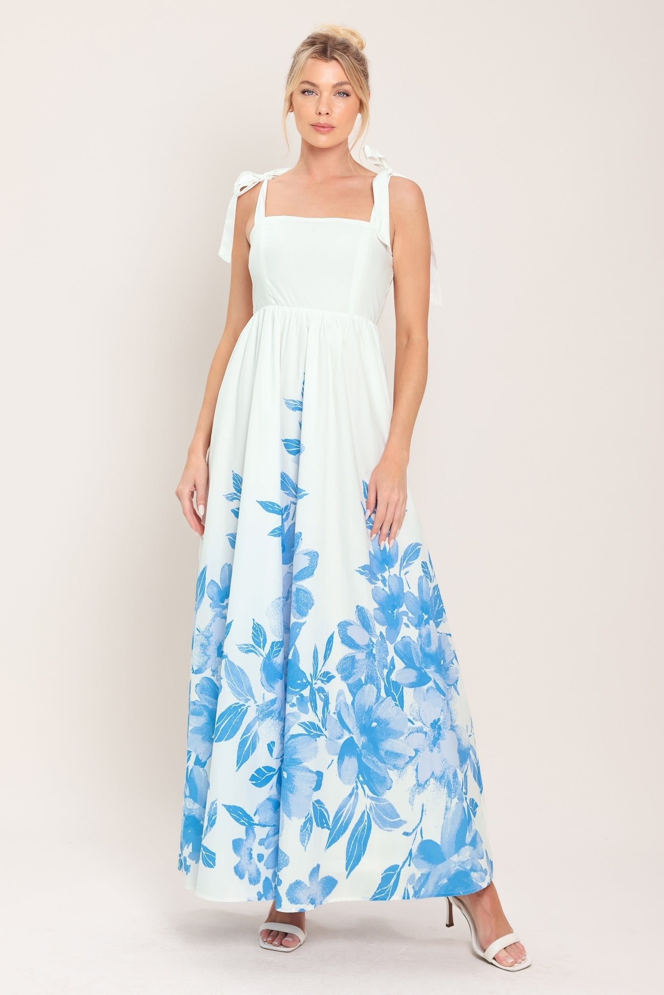 CLOUD BLOSSOM WOVEN MAXI DRESS by Flying Tomato at Shirley Shoppe
