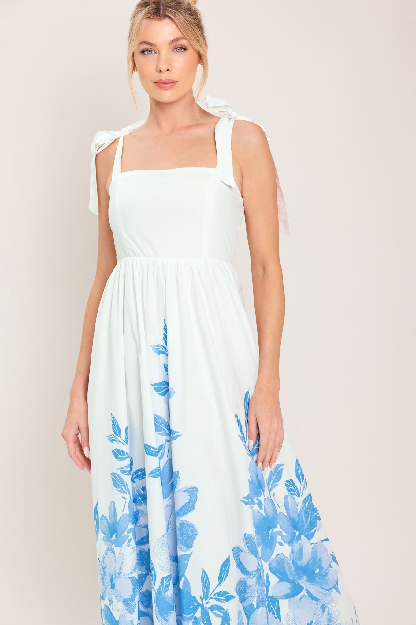 CLOUD BLOSSOM WOVEN MAXI DRESS by Flying Tomato at Shirley Shoppe