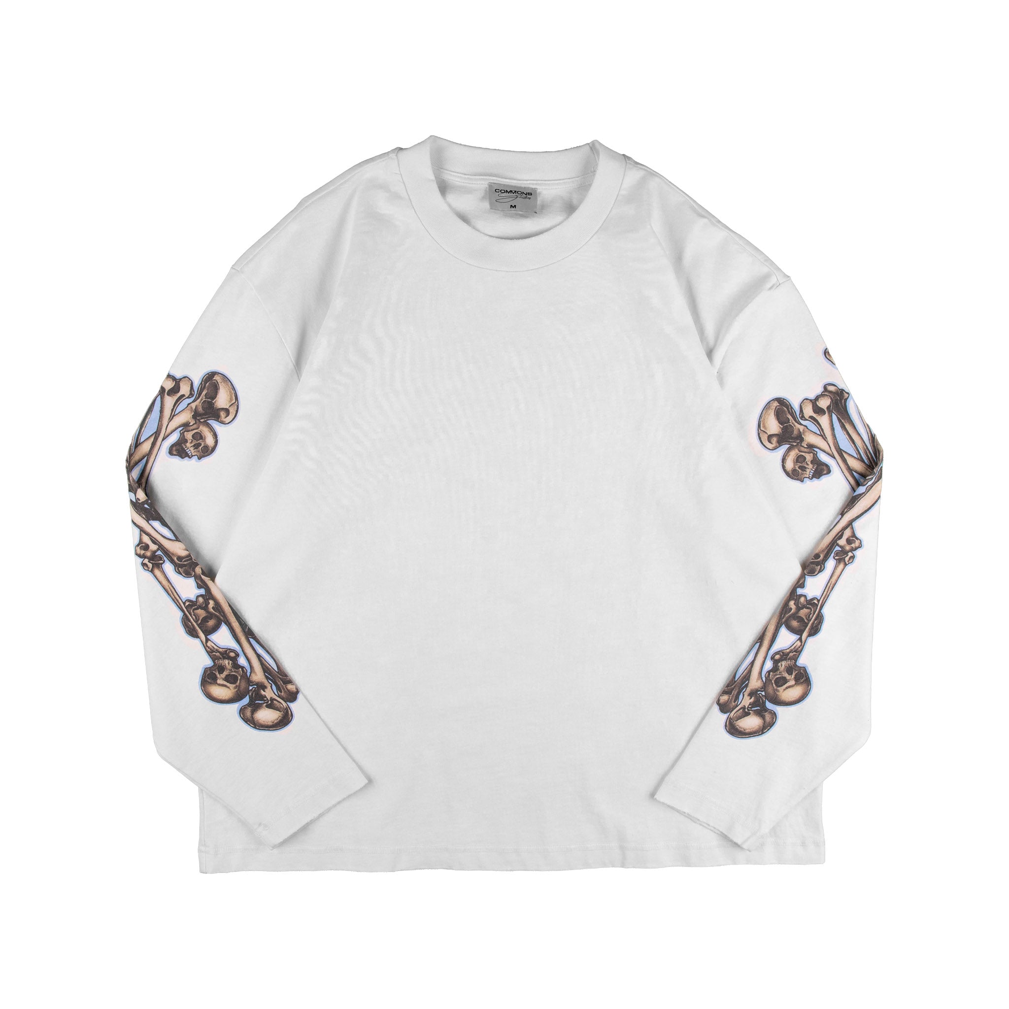 Commons Bad to the Bone Long Sleeve Tee White