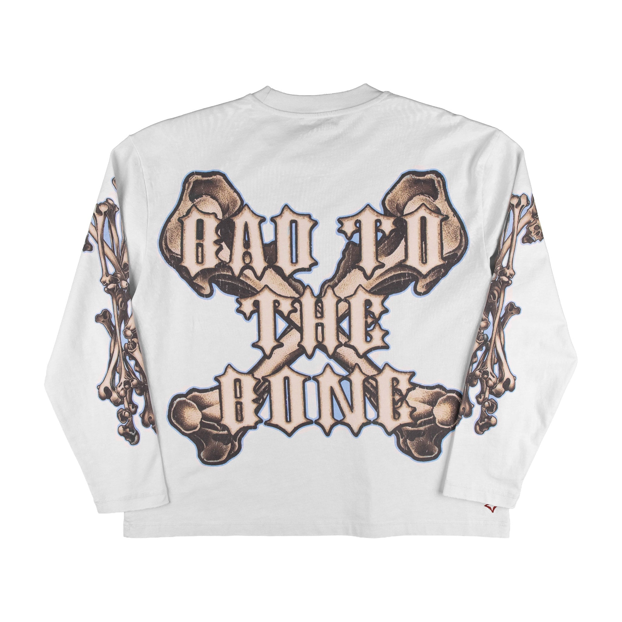 Commons Bad to the Bone Long Sleeve Tee White