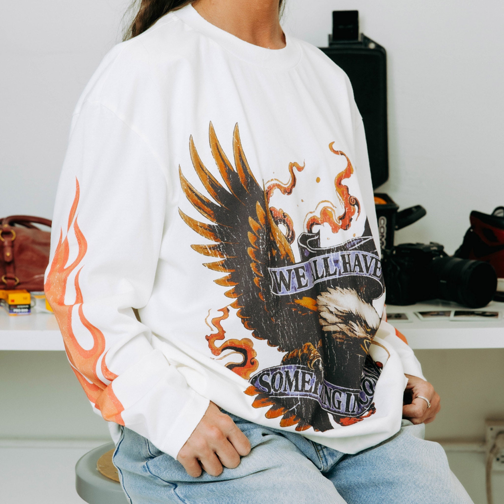 Commons Freedom Long Sleeve Tee White