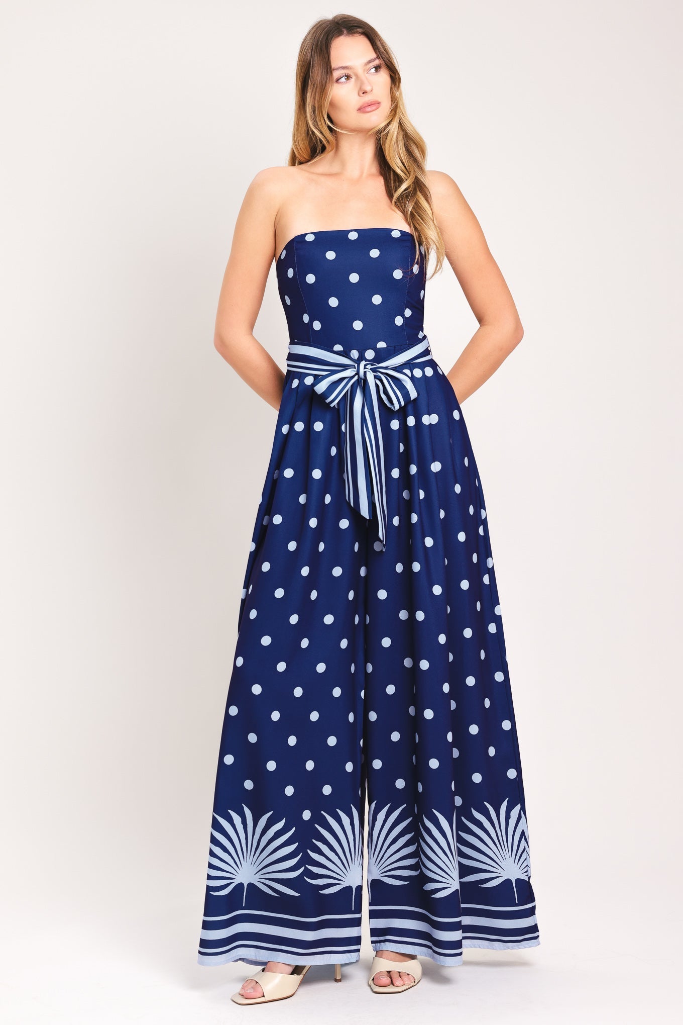 COASTAL SWAY WOVEN JUMPSUIT by Flying Tomato at Shirley Shoppe