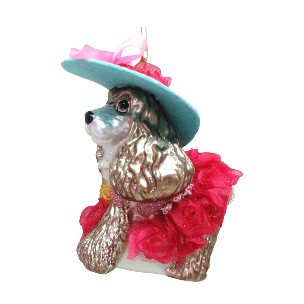 Cocker Spaniel w/Hat Ornament by December Diamonds by Quirks! at Shirley Shoppe