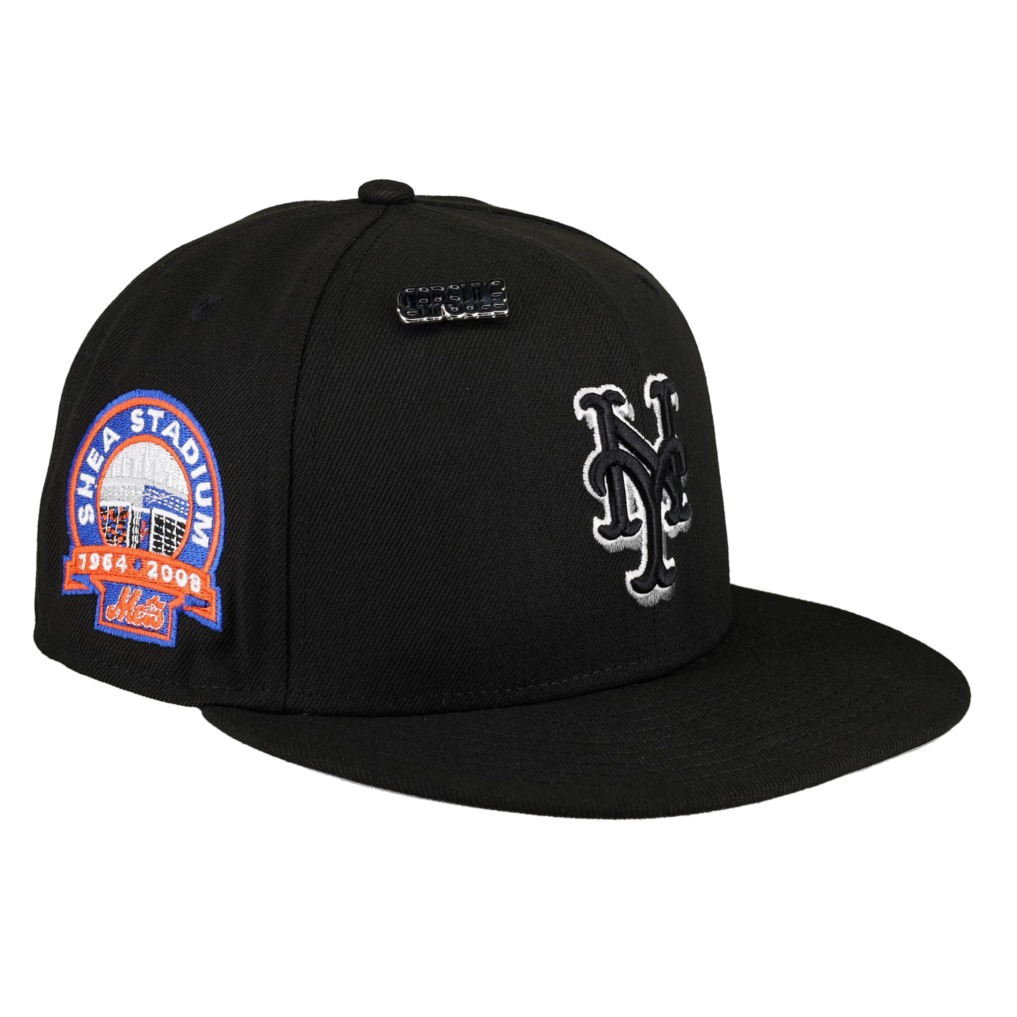 New York Mets Side Splash Collection Shea Stadium Patch Fitted Hat
