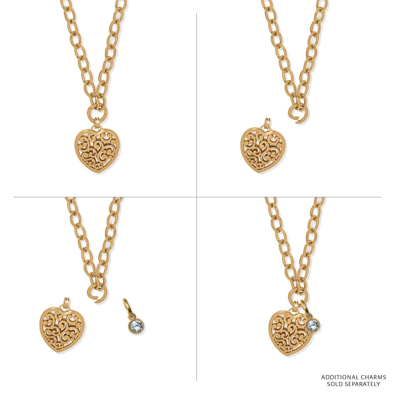 Contempo Medallion Heart Necklace