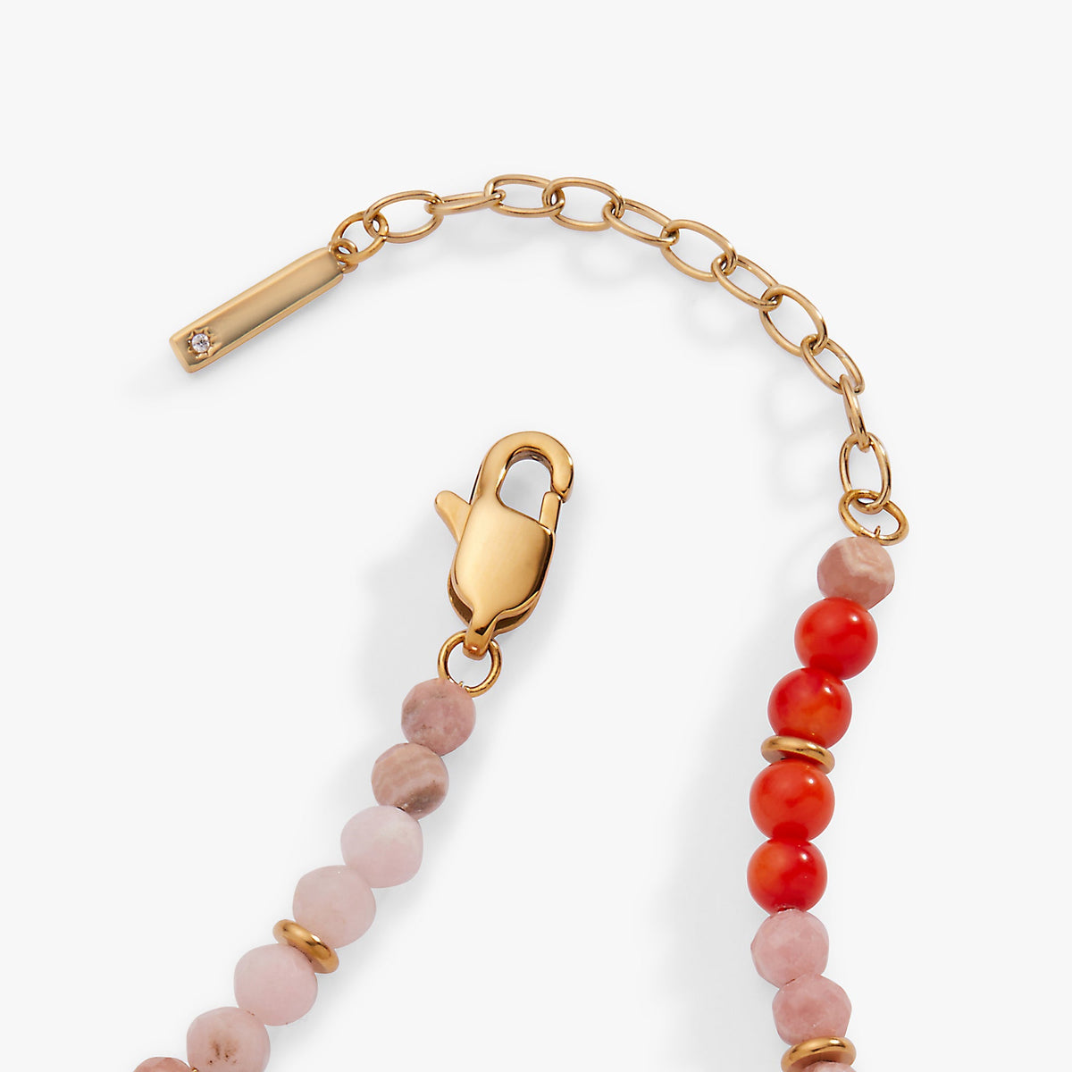 Coral Ombre Semi-Precious Beaded Anklet by ALEX AND ANI at Shirley Shoppe