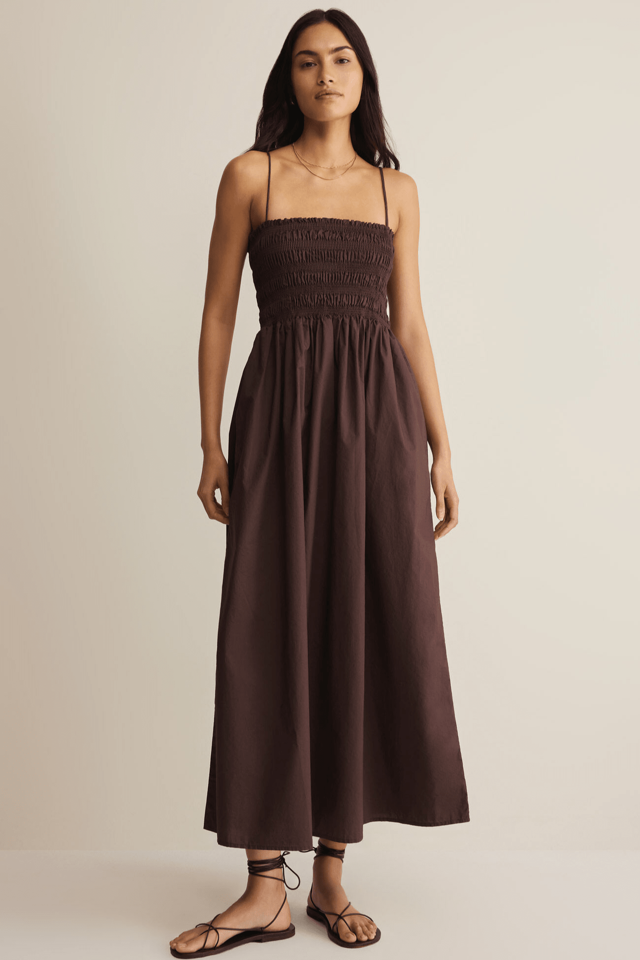 Cornelia Poplin Maxi Dress by z supply at Shirley Shoppe