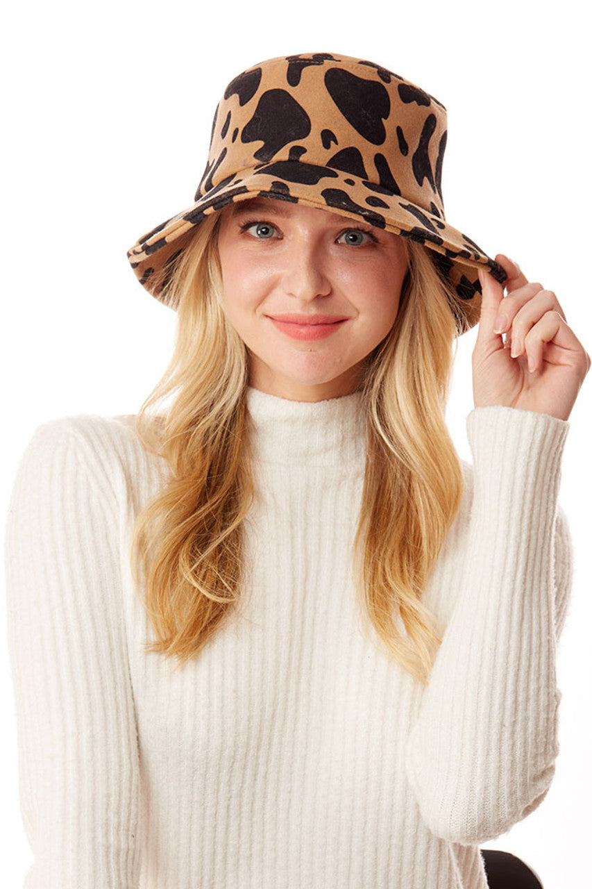 Cow Print Bucket Hat