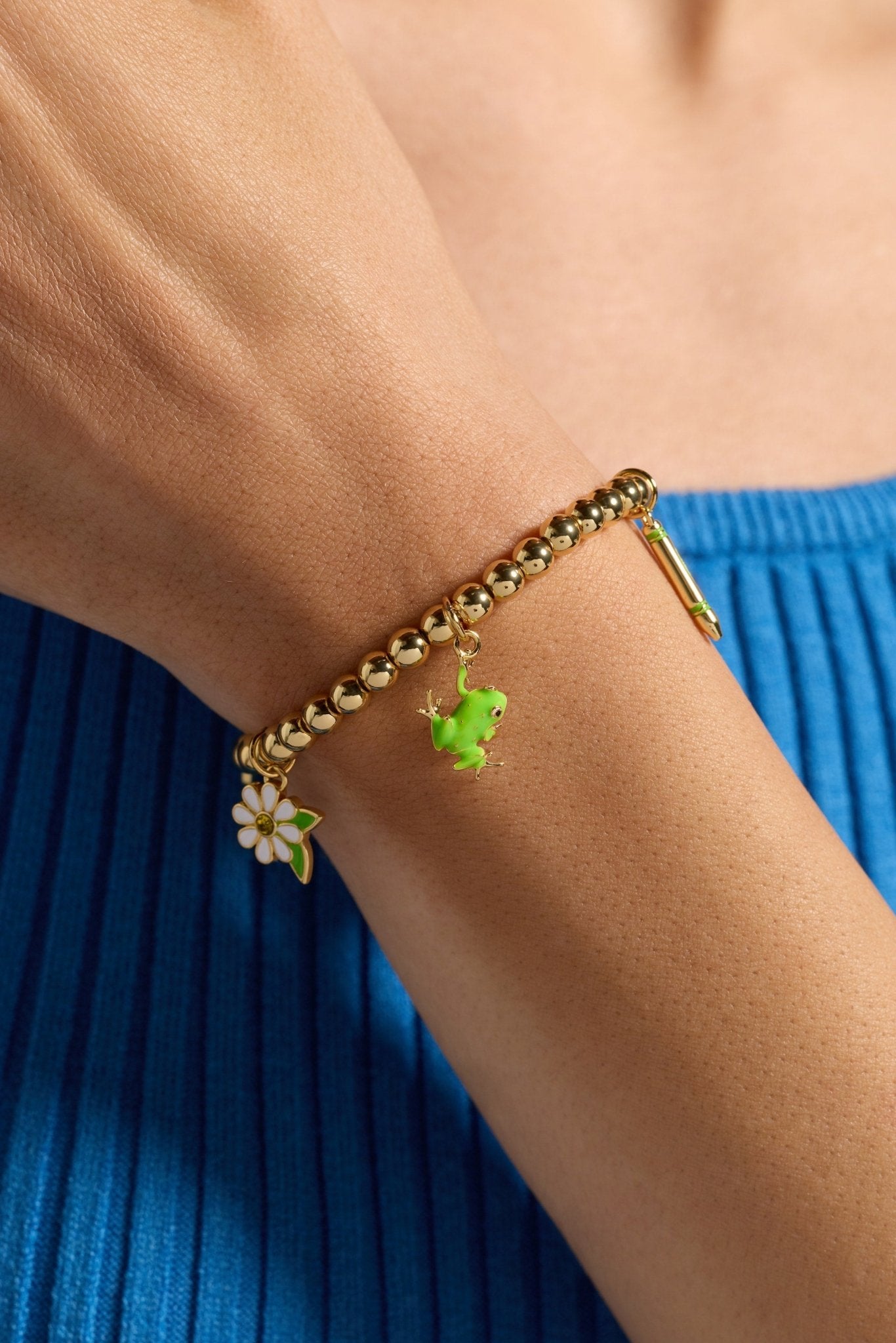 Crayola Fan Favorites Forest Green Charm Stretch Bracelet by ALEX AND ANI at Shirley Shoppe