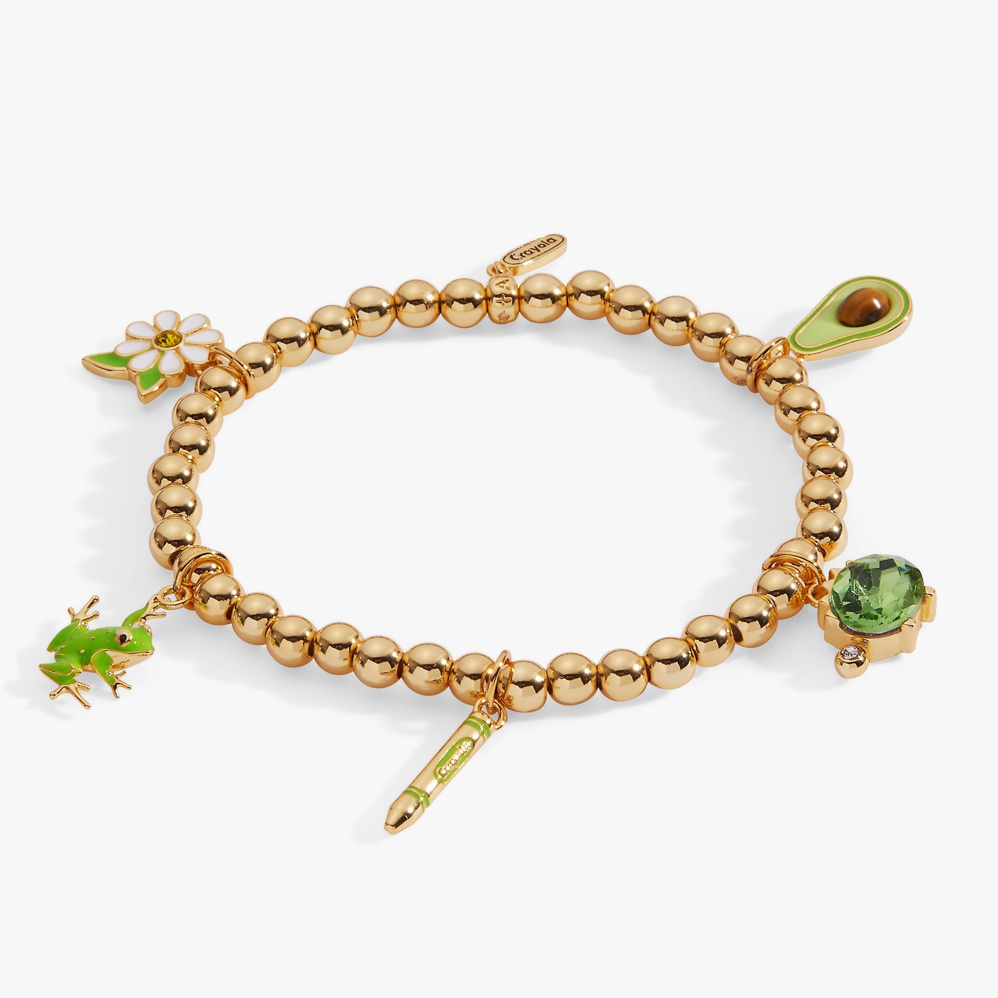 Crayola Fan Favorites Forest Green Charm Stretch Bracelet by ALEX AND ANI at Shirley Shoppe