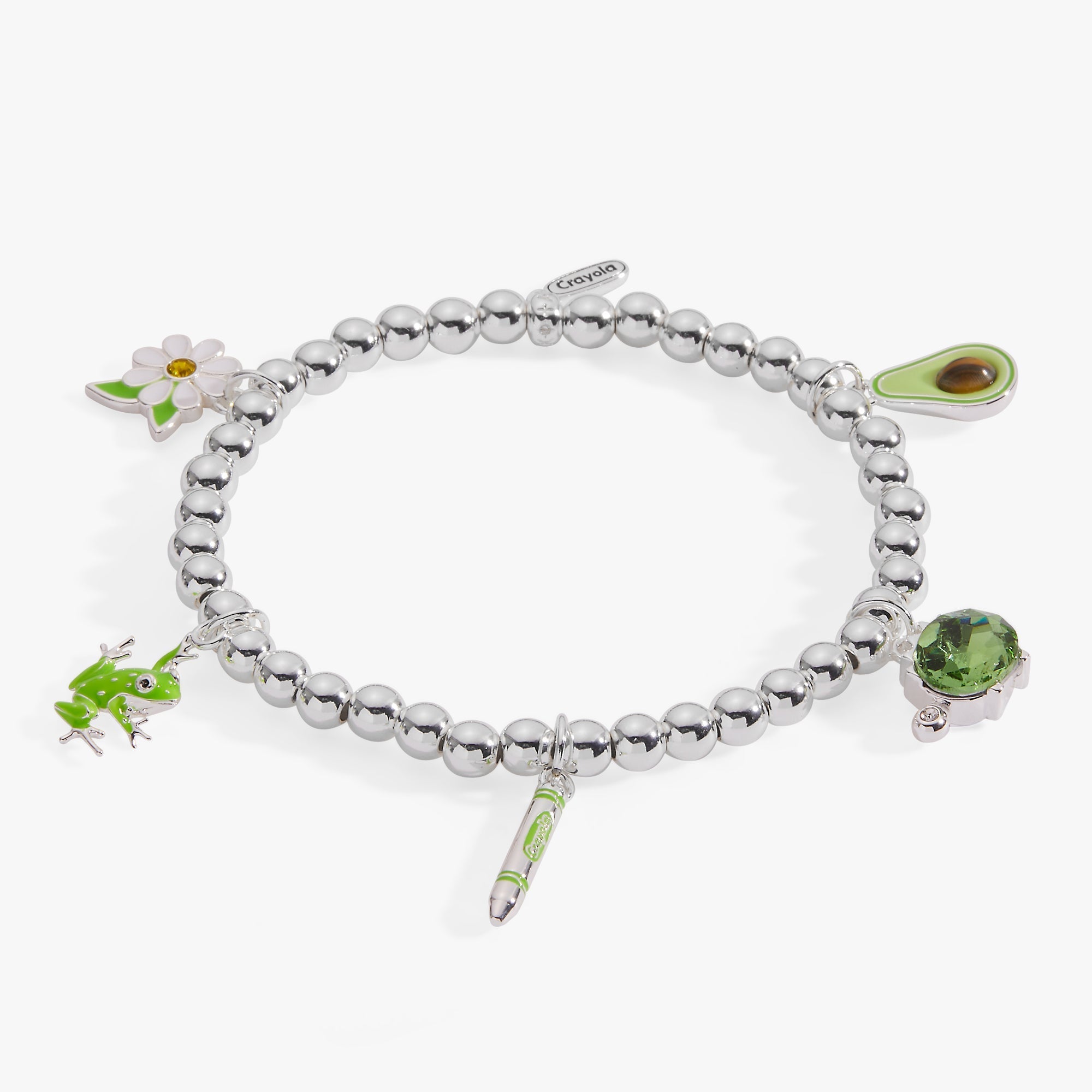 Crayola Fan Favorites Forest Green Charm Stretch Bracelet by ALEX AND ANI at Shirley Shoppe