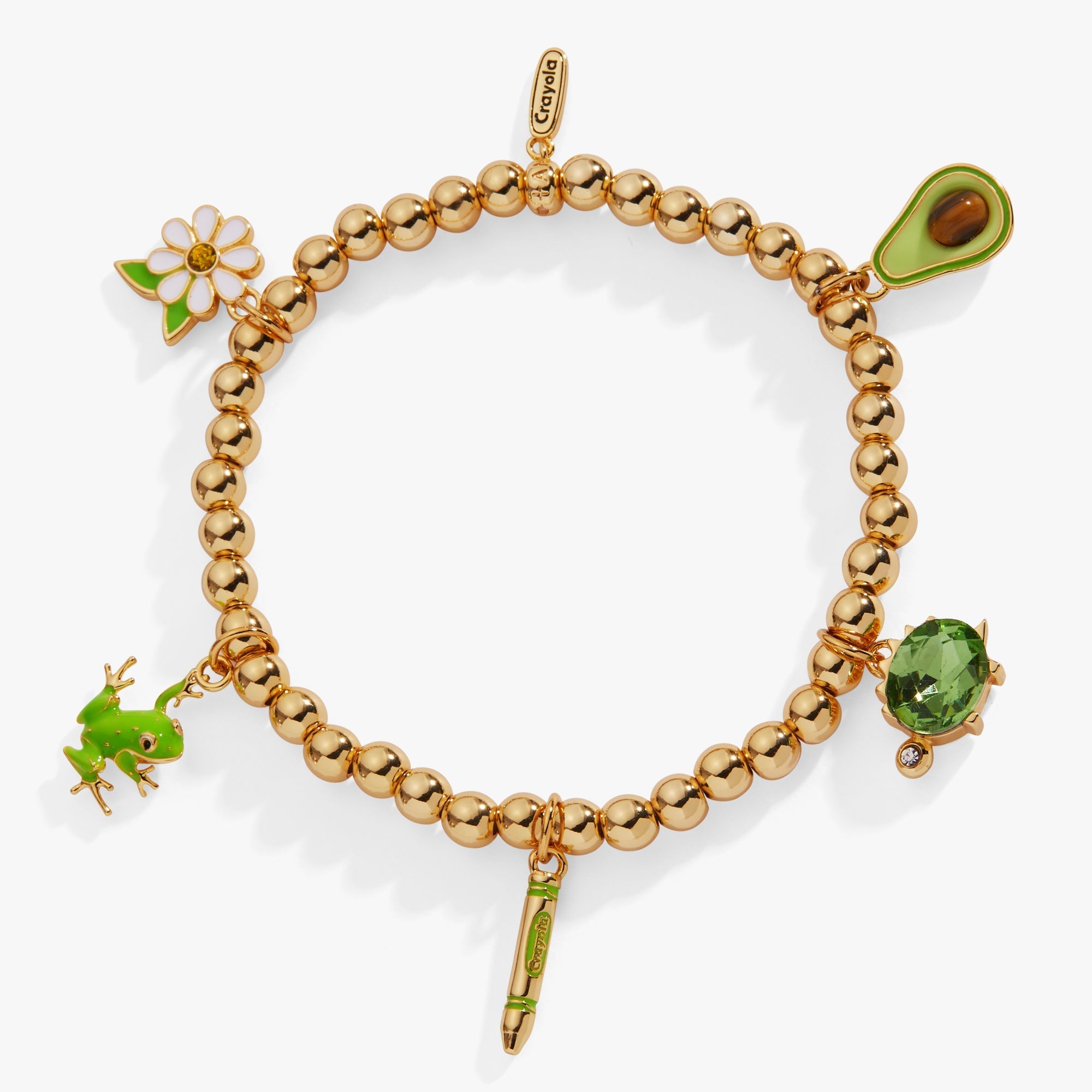 Crayola Fan Favorites Forest Green Charm Stretch Bracelet by ALEX AND ANI at Shirley Shoppe