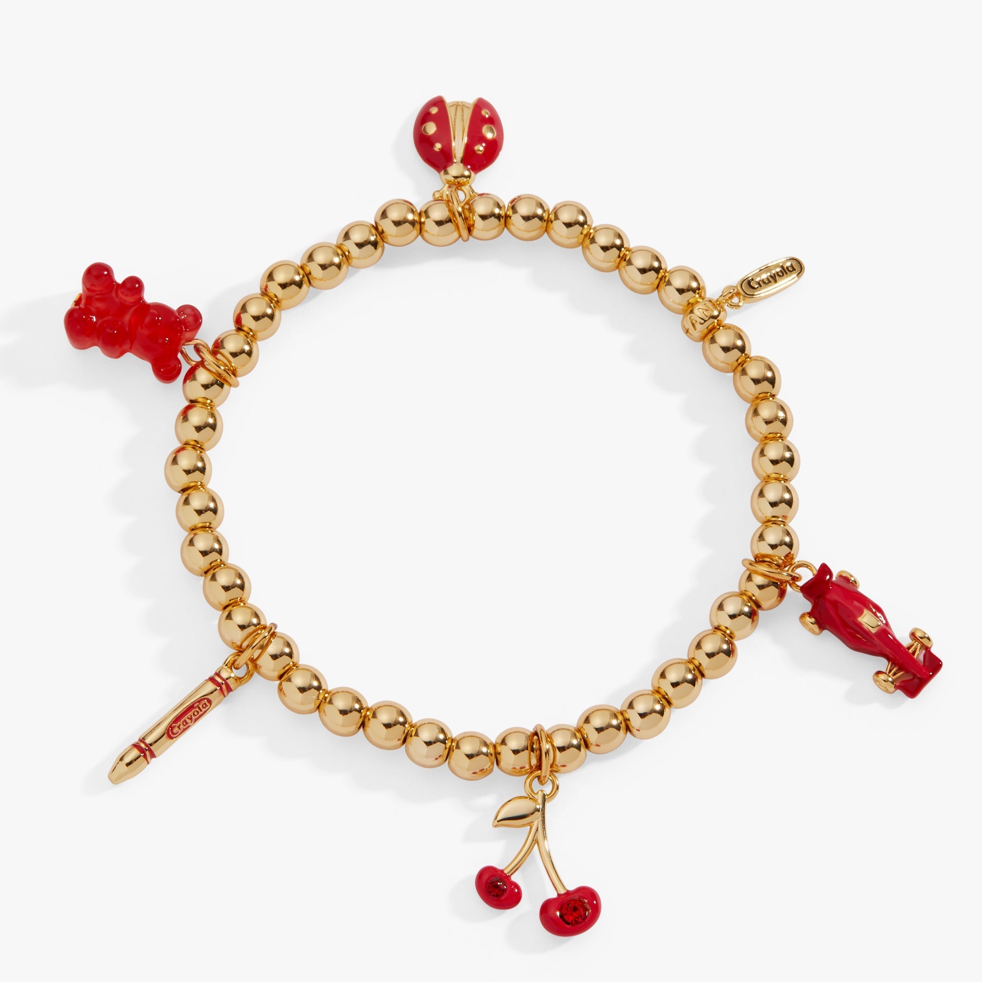 Crayola Fan Favorites Scarlet Charm Stretch Bracelet by ALEX AND ANI at Shirley Shoppe