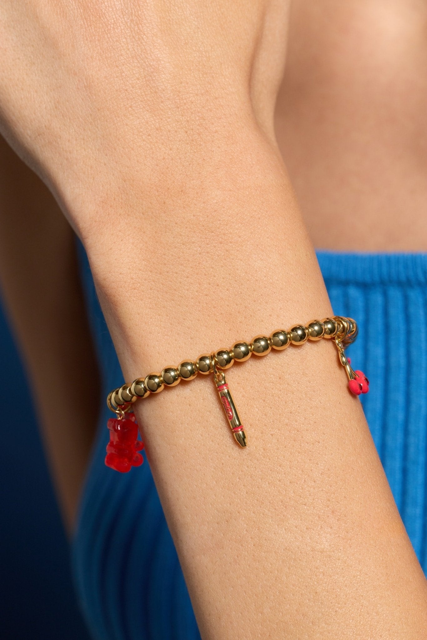 Crayola Fan Favorites Scarlet Charm Stretch Bracelet by ALEX AND ANI at Shirley Shoppe