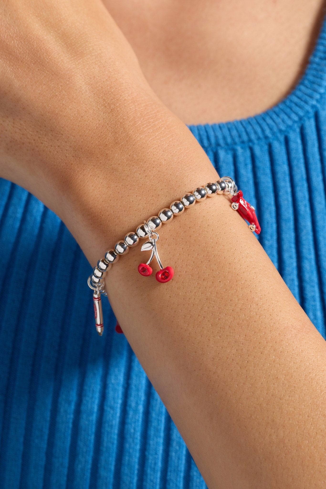 Crayola Fan Favorites Scarlet Charm Stretch Bracelet by ALEX AND ANI at Shirley Shoppe