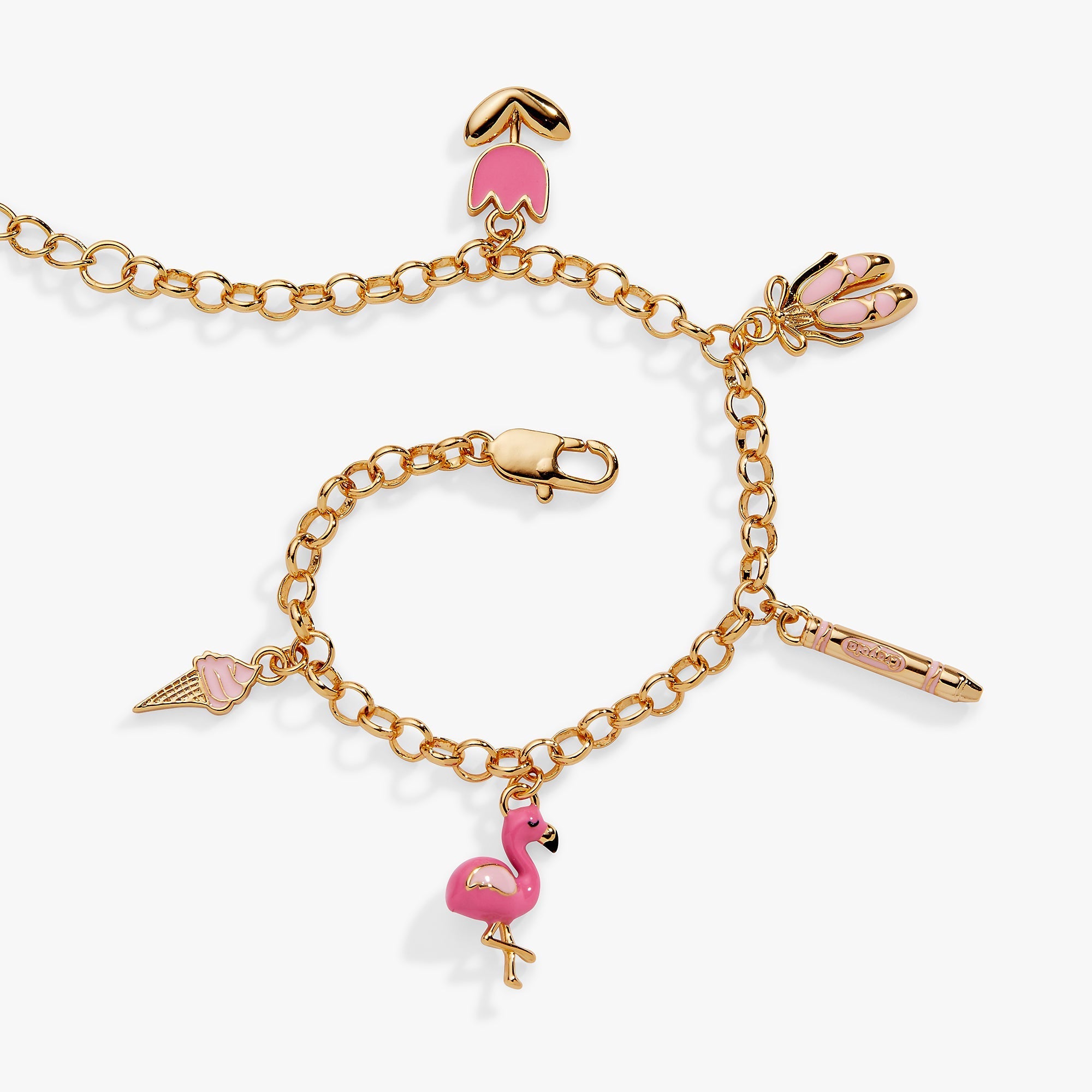Crayola Fan Favorites Tickle Me Pink Charm Bracelet by ALEX AND ANI at Shirley Shoppe