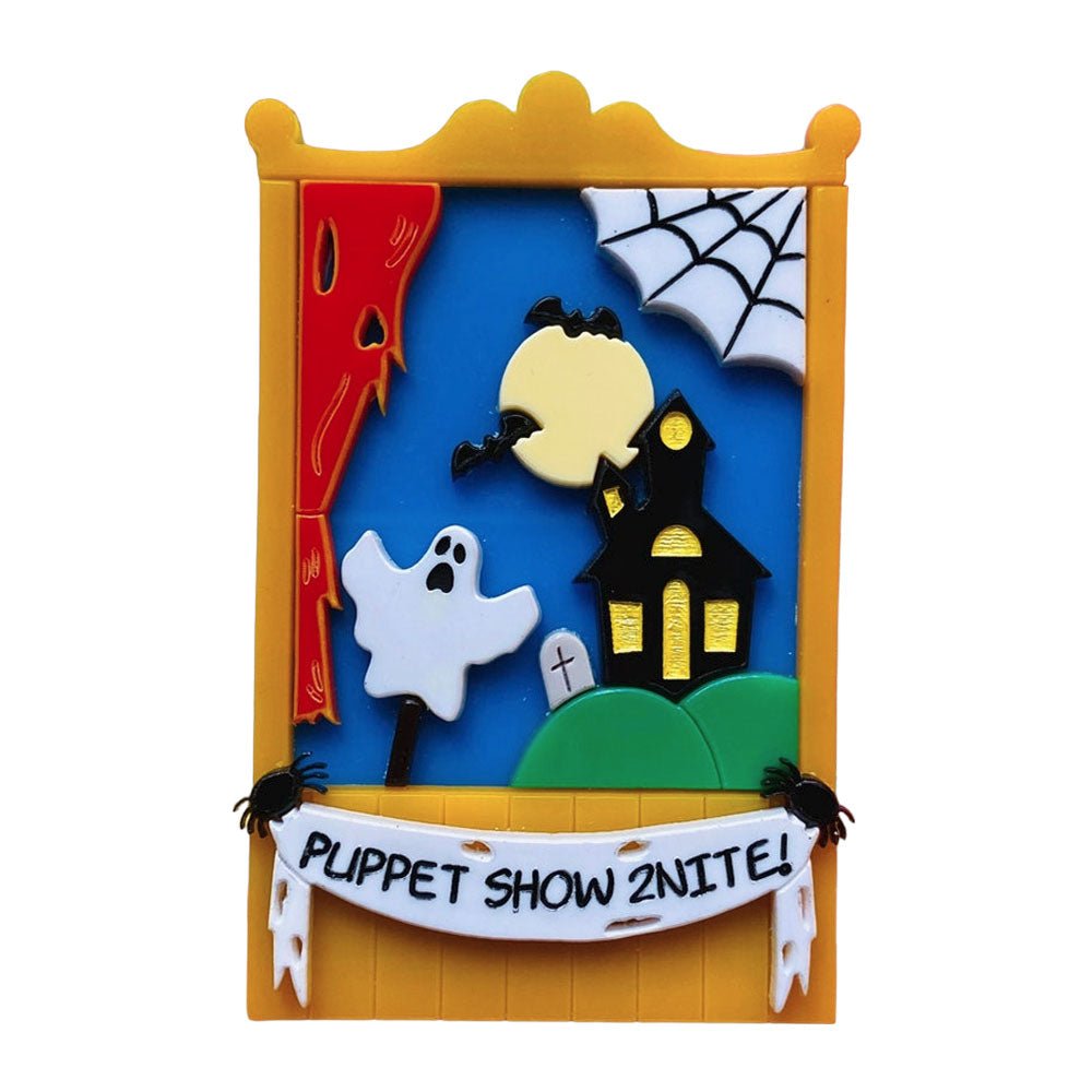 Creepy Funfair Collection - Scary Puppet Show Acrylic Brooch by Makokot Design by Quirks! at Shirley Shoppe