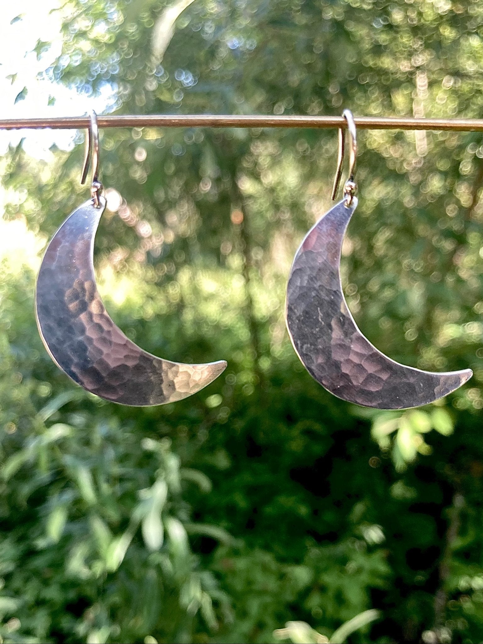 Crescent Moon Earrings in Sterling Silver | Moon Phase Earrings by Alison Morse at Shirley Shoppe