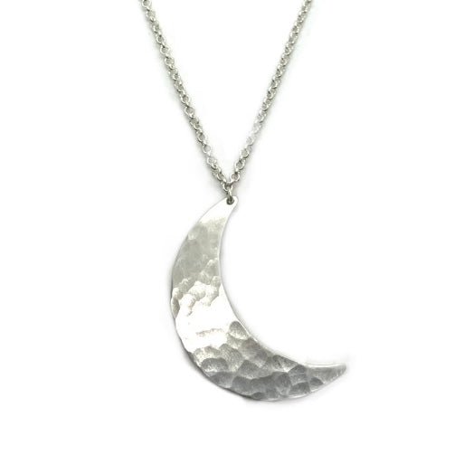Crescent Moon Necklace in Sterling Silver | Moon Phase Necklace by Alison Morse at Shirley Shoppe