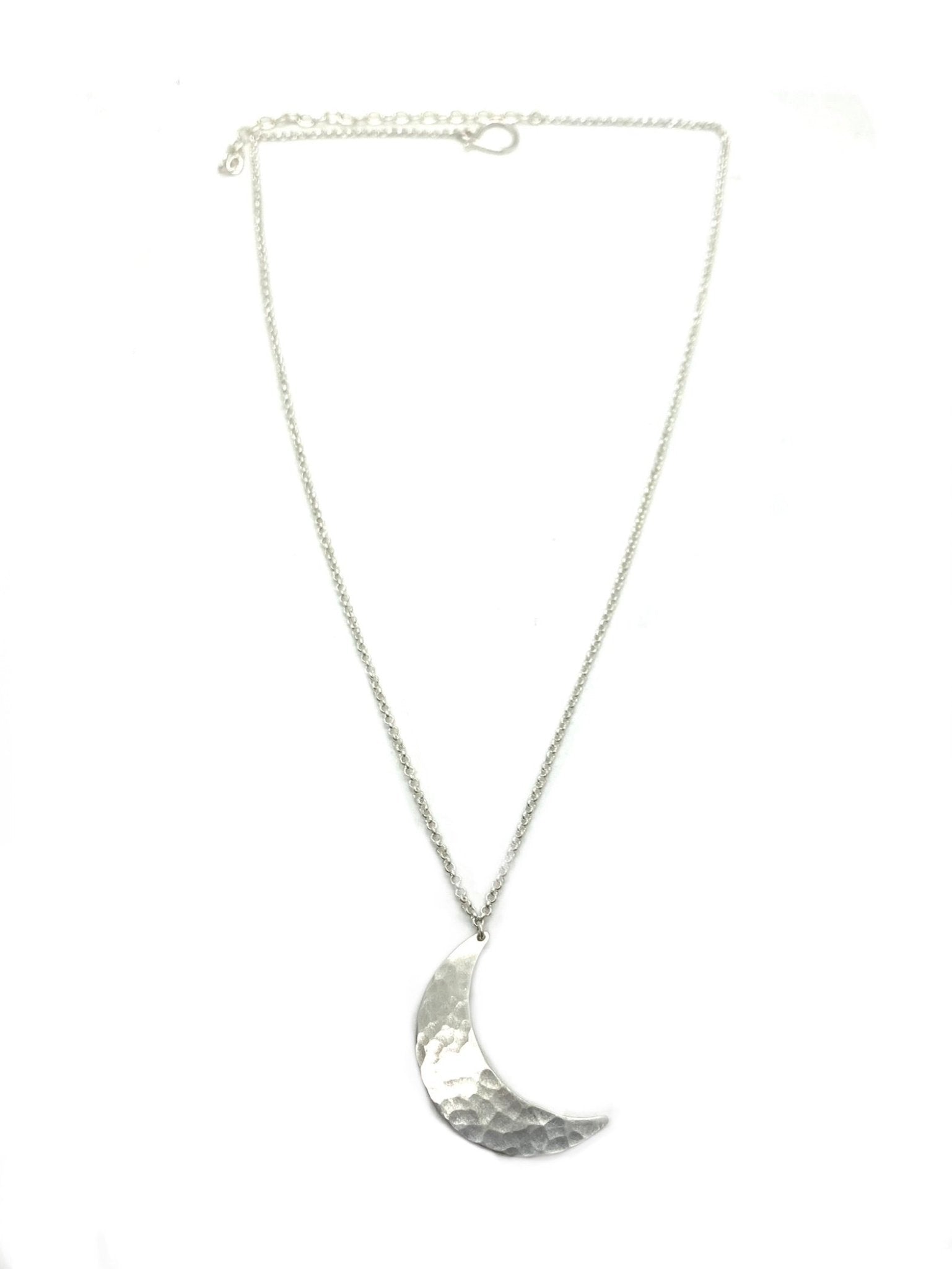 Crescent Moon Necklace in Sterling Silver | Moon Phase Necklace by Alison Morse at Shirley Shoppe