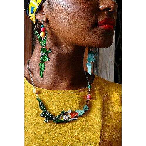 Crocodile Tamer Necklace by Laliblue