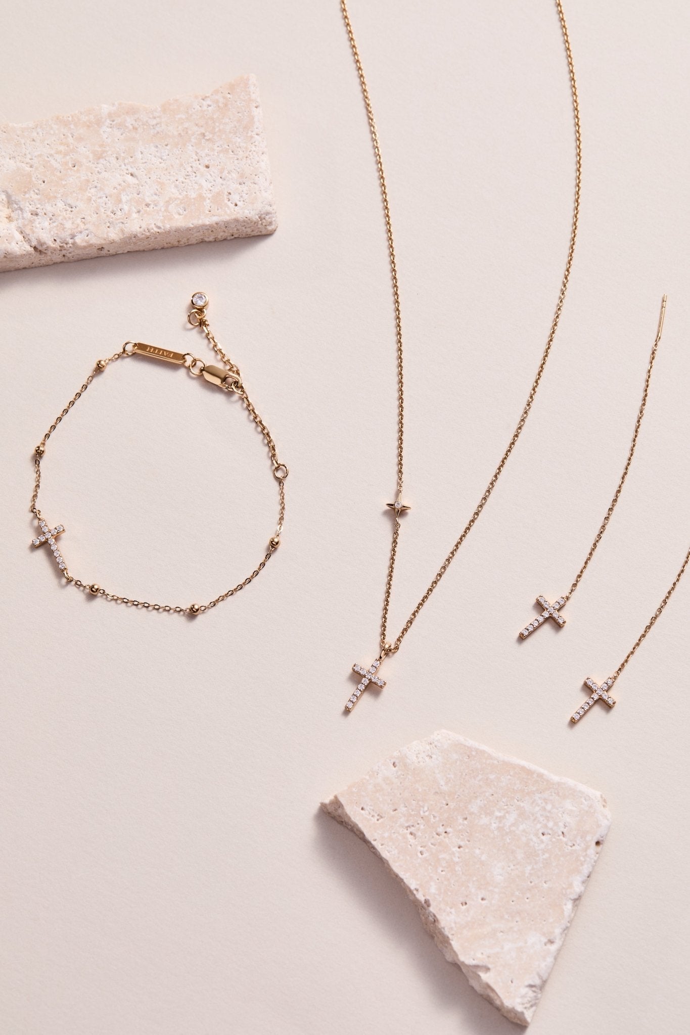 Cross Delicate Pave Crystal Pendant Necklace by ALEX AND ANI at Shirley Shoppe