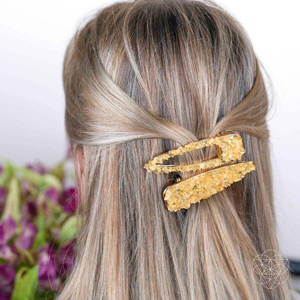 Crown of Prosperity - Citrine Hair Clips (2 pieces) by Conscious Items at Shirley Shoppe