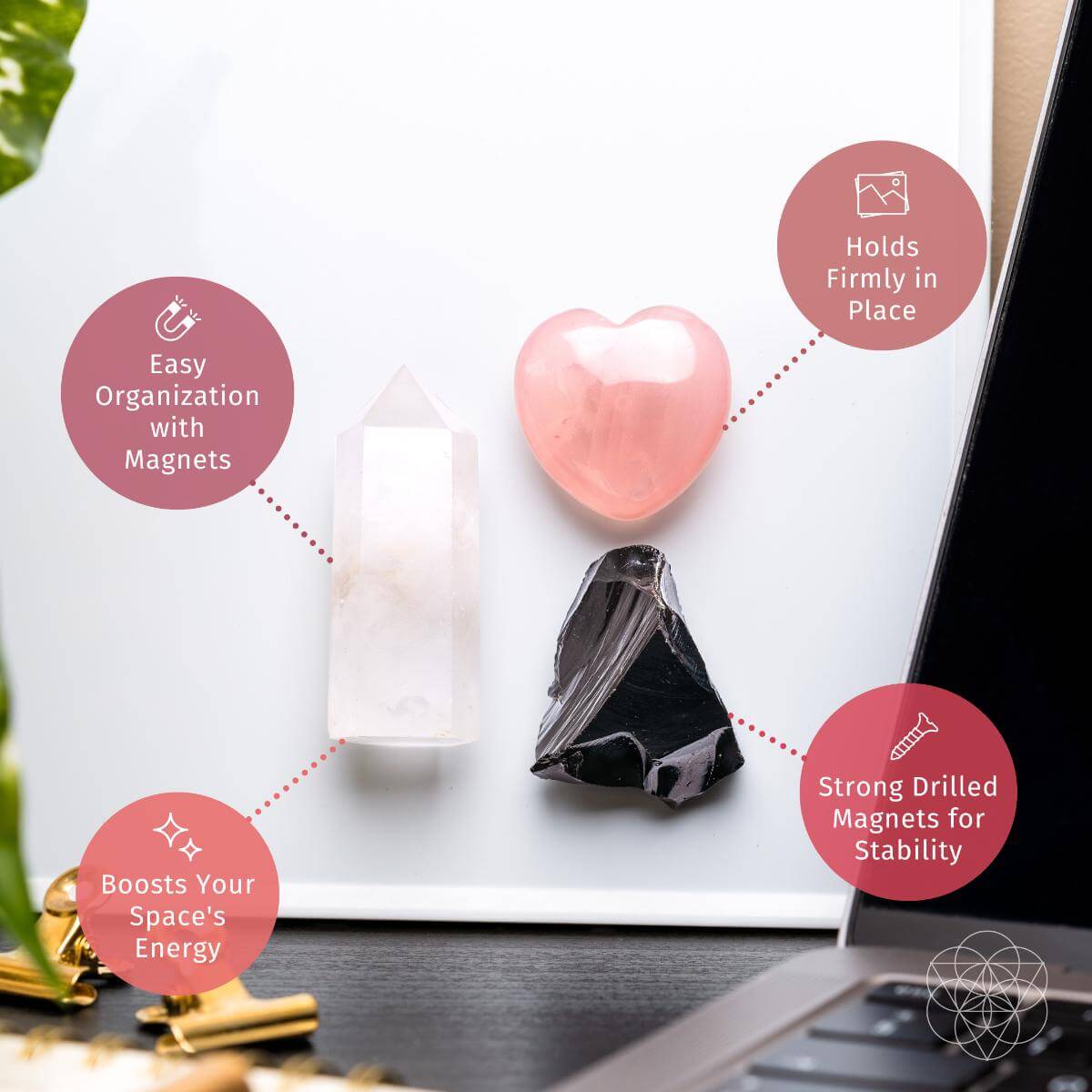 Crystal Guardian Magnets - Trio of Peace & Protection by Conscious Items at Shirley Shoppe