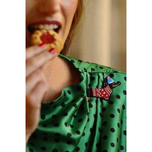 Dachshund Dog in Sweater Brooch by Laliblue