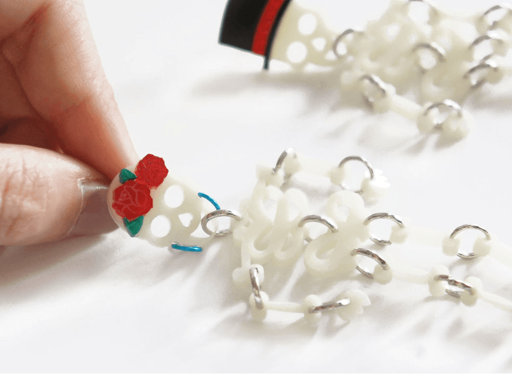 Day of the Dead Skeleton Earrings by Laliblue by Quirks! at Shirley Shoppe