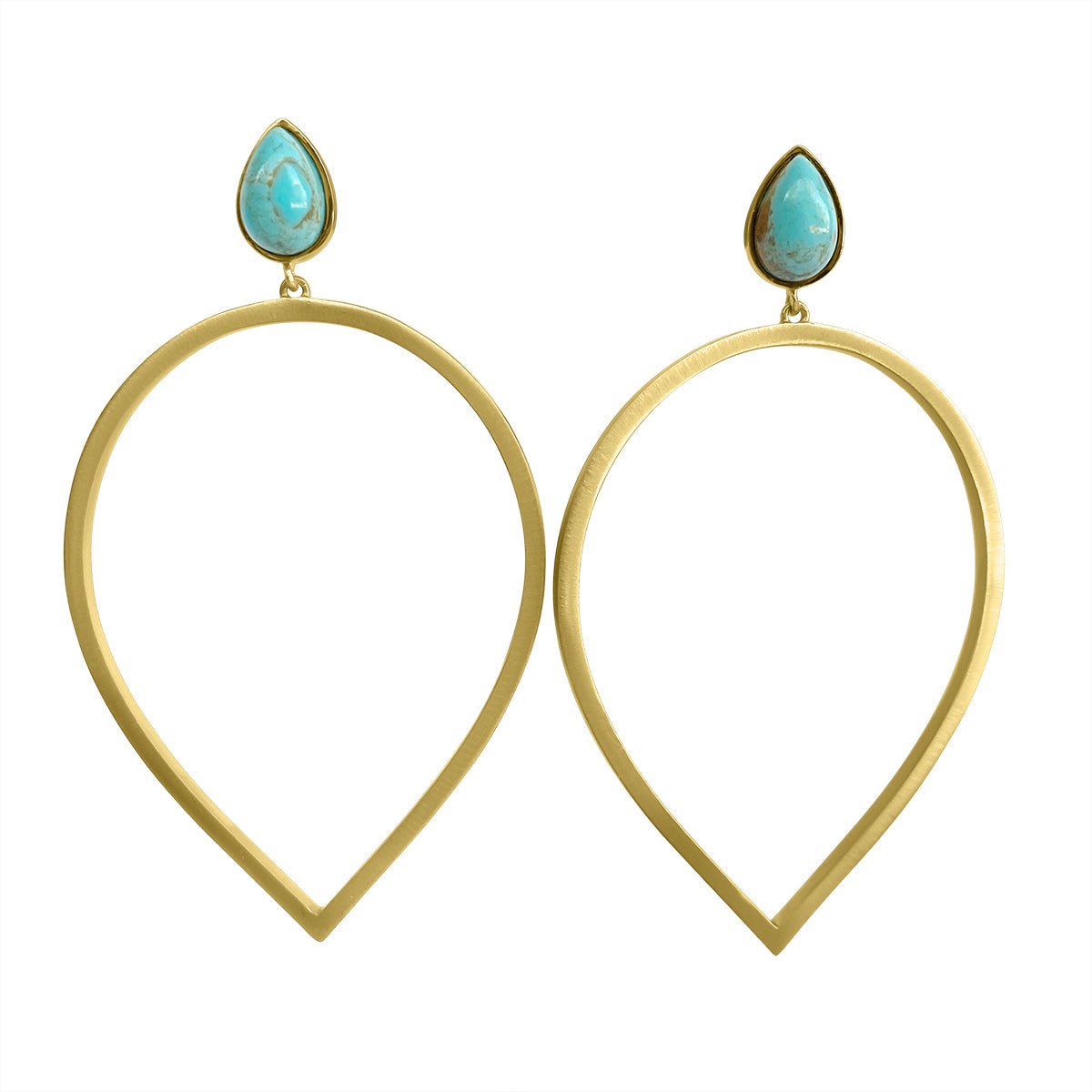 Daybreak Statement Earrings - Turquoise by Christina Greene at Shirley Shoppe