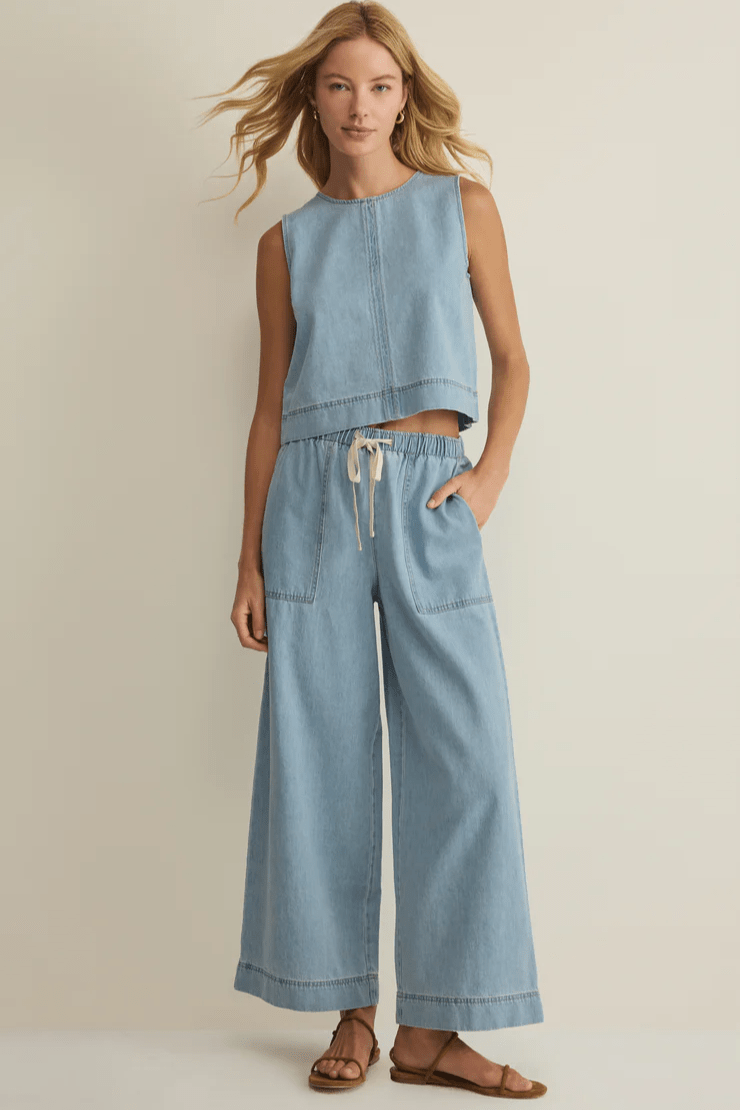 DAYCATION DENIM UTILITY PANT by z supply at Shirley Shoppe