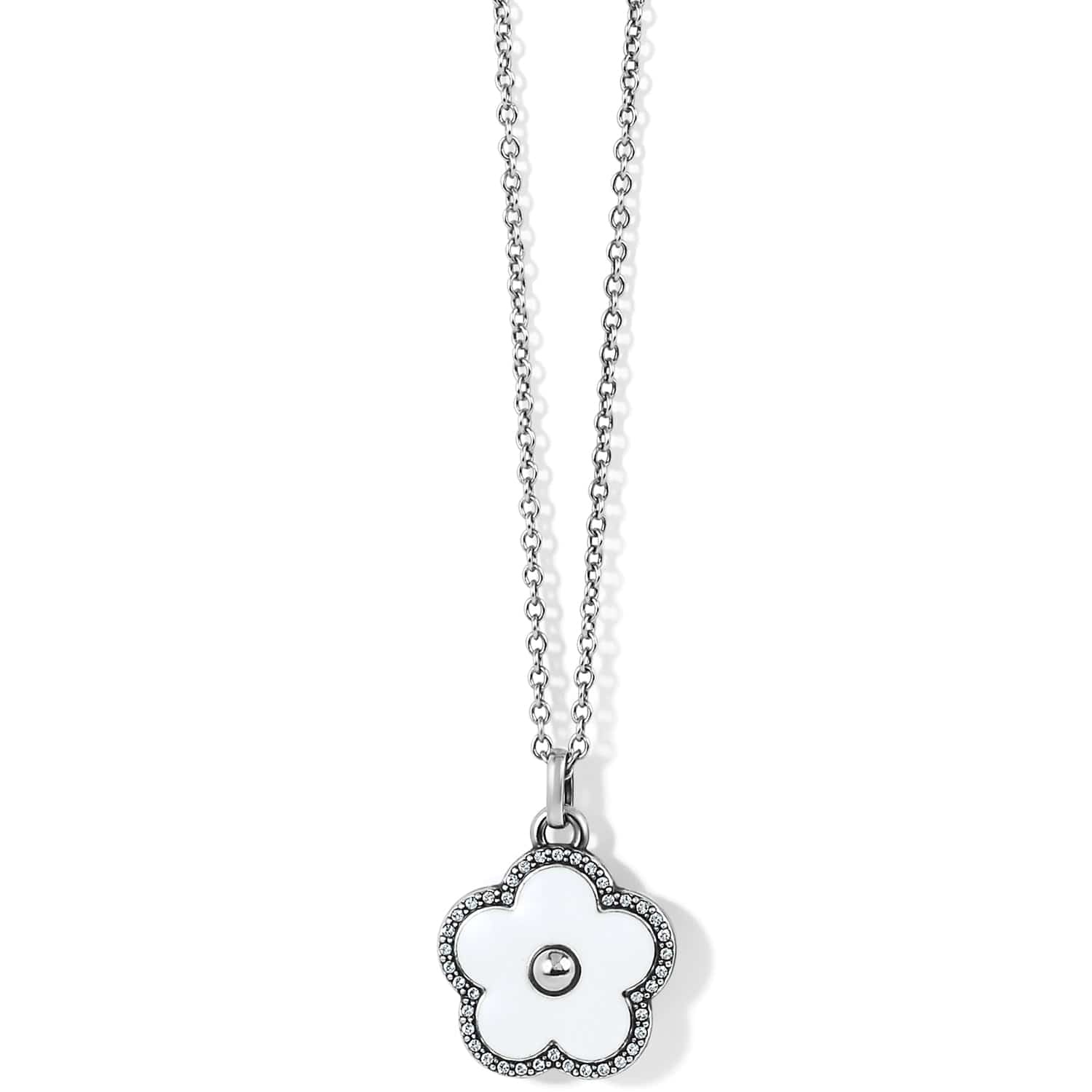 Dazzling Love White Flower Necklace