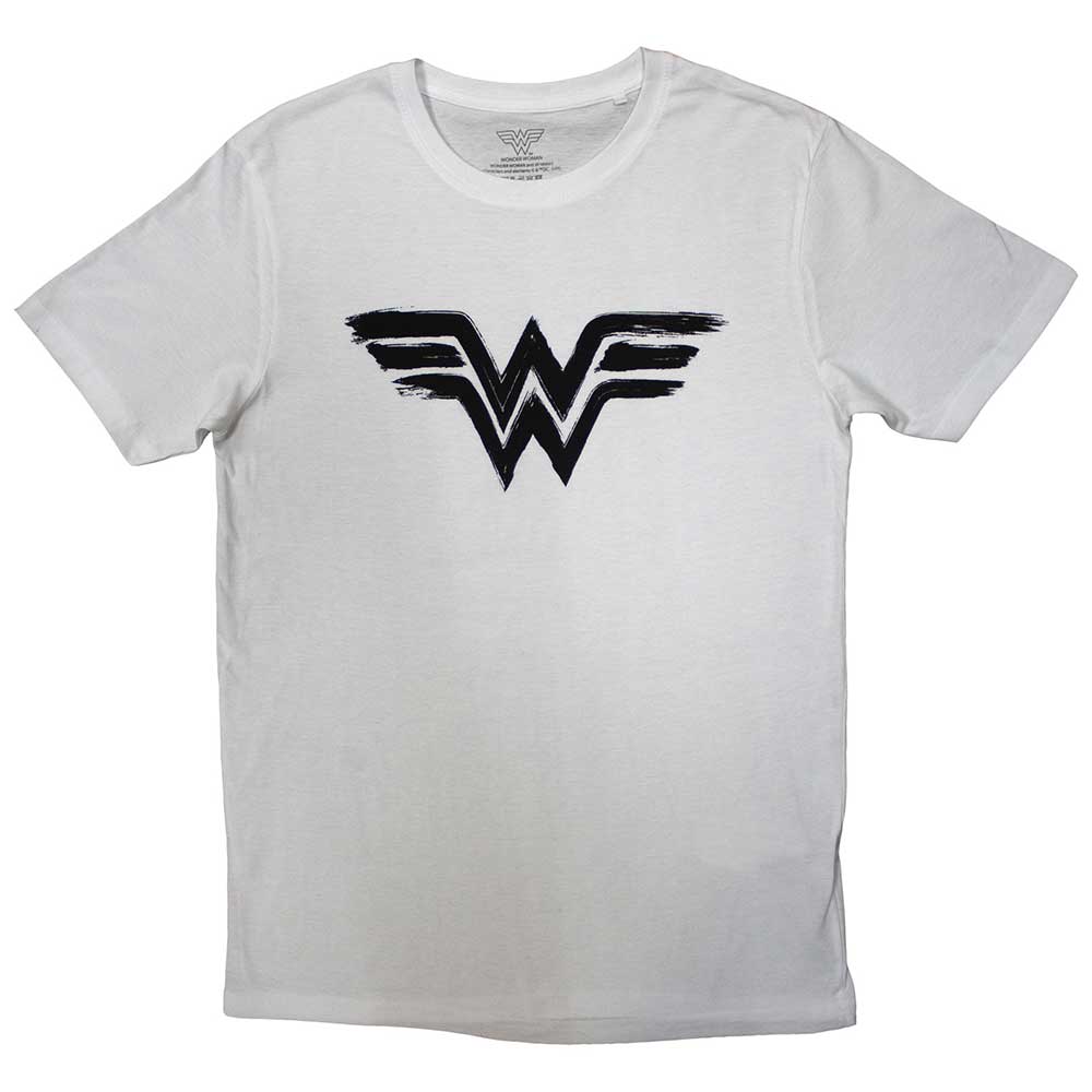DC Comics Wonder Woman - Black Paint Logo [T-Shirt] by Rock Band Apparel at Shirley Shoppe