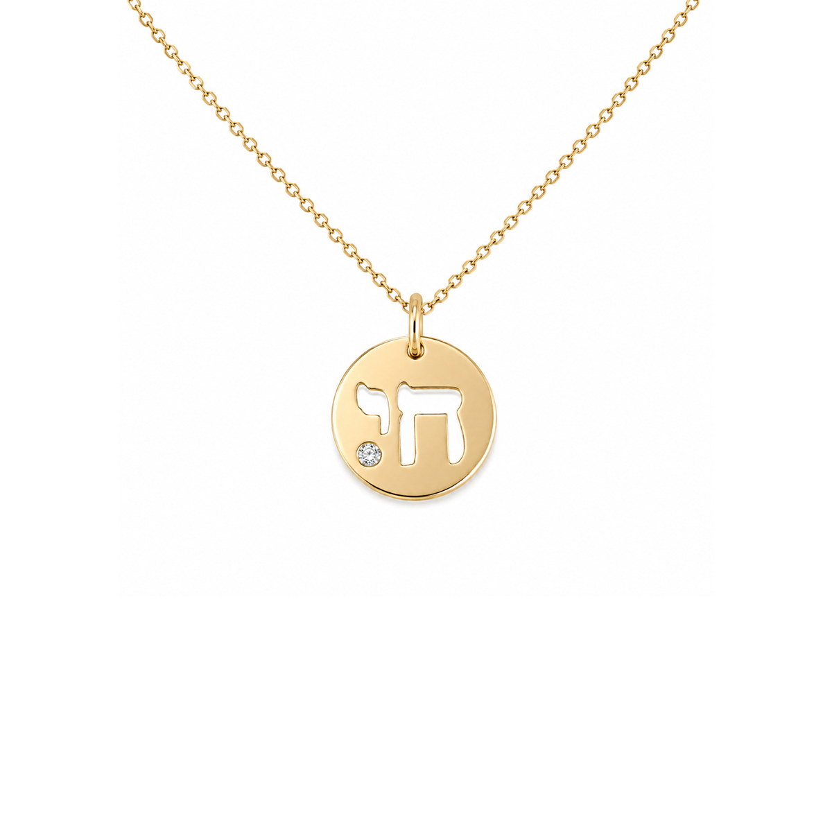 Tillah Chai Round Diamond Charm