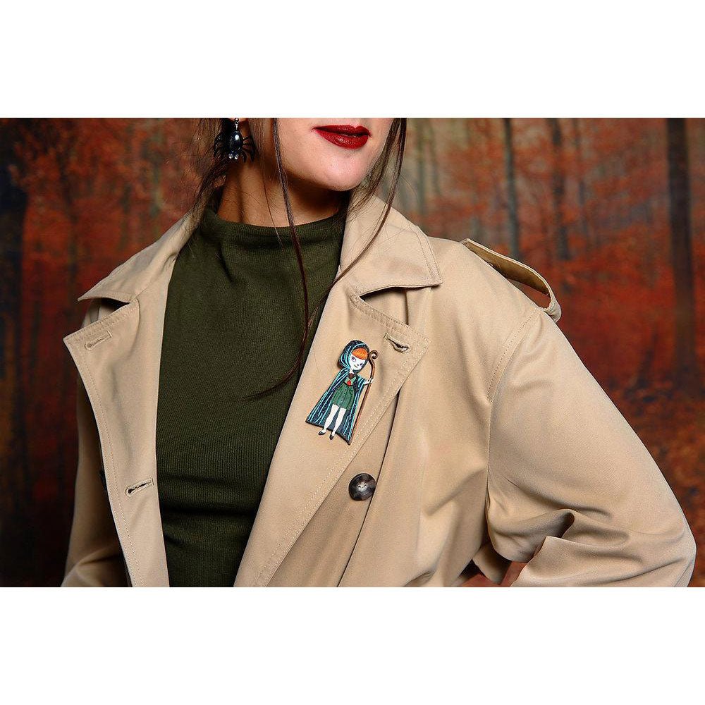 Death Scout Girl Brooch by Laliblue by Quirks! at Shirley Shoppe