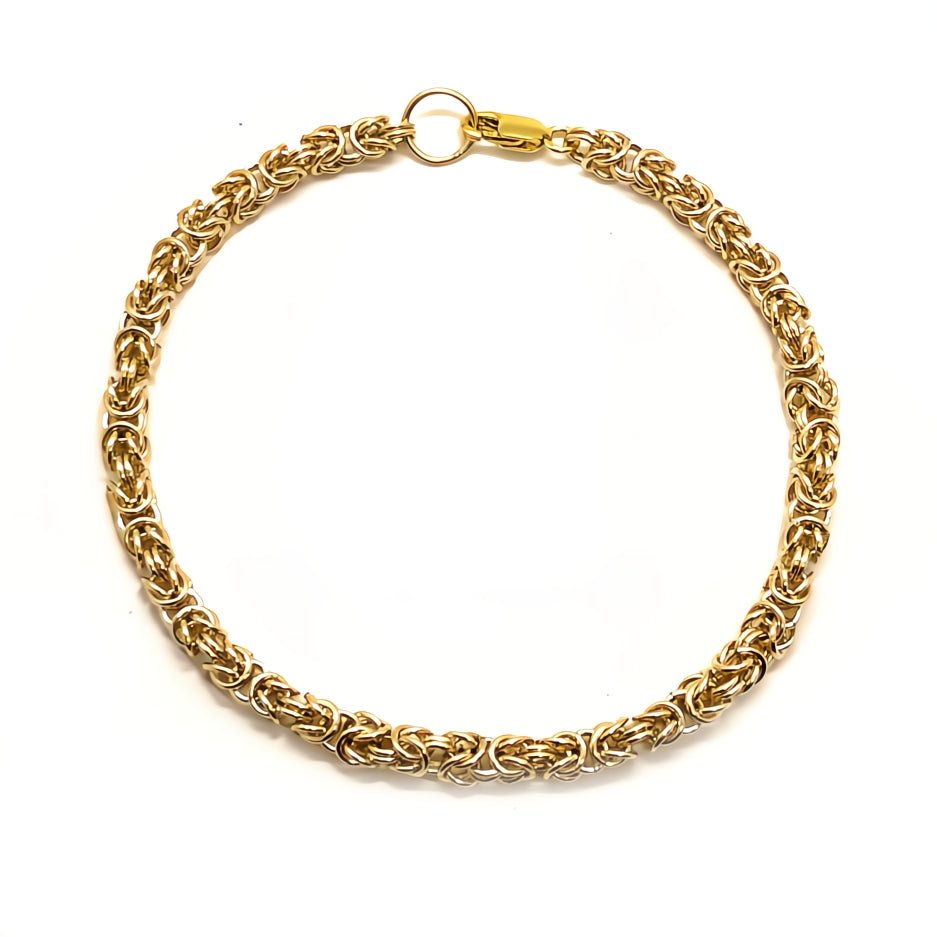 Delicate Byzantine Chainmaille Bracelet in 14K Gold Fill by Alison Morse at Shirley Shoppe