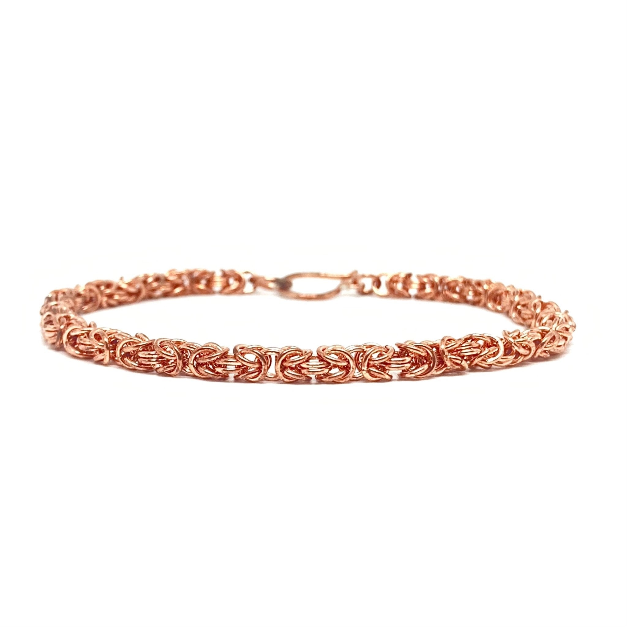 Delicate Byzantine Chainmaille Bracelet in Copper by Alison Morse at Shirley Shoppe