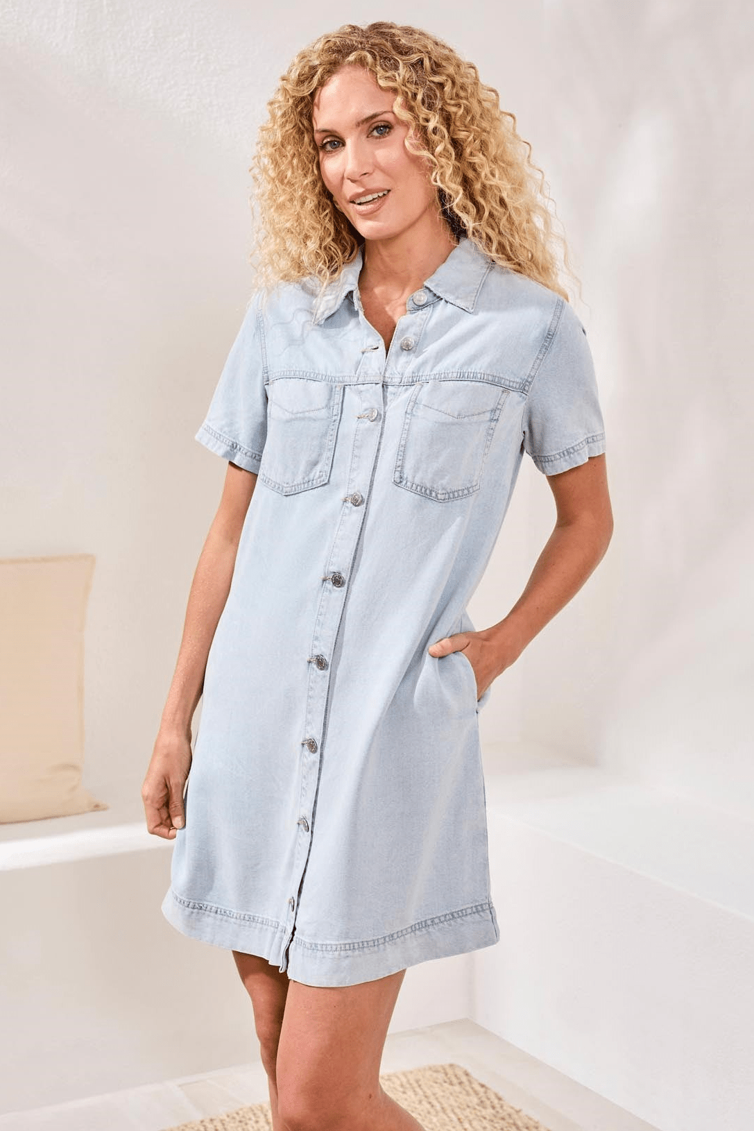 Denim Shirt Dress by Tribal at Shirley Shoppe