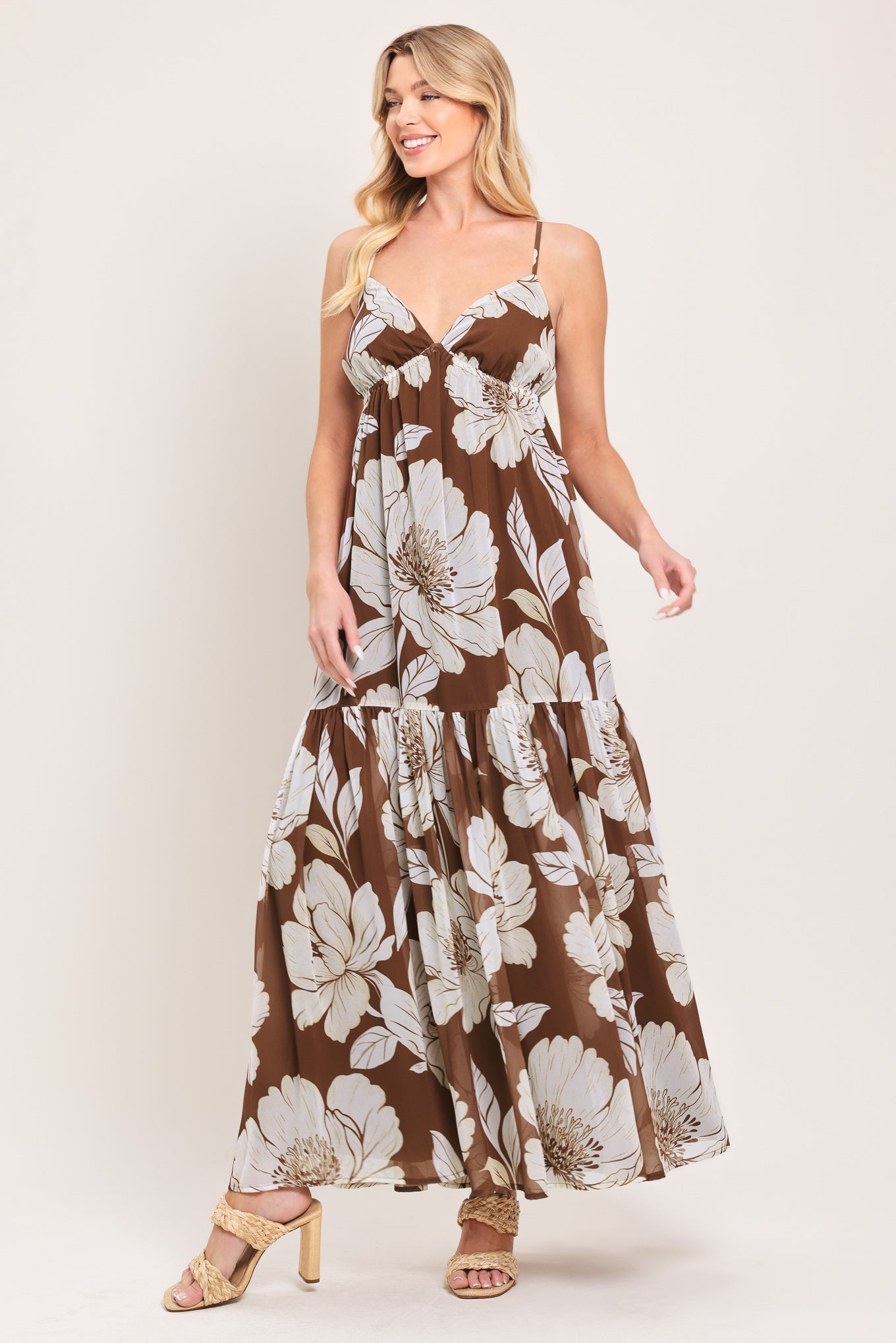 DESERT BLOOM WOVEN MAXI DRESS by Flying Tomato at Shirley Shoppe