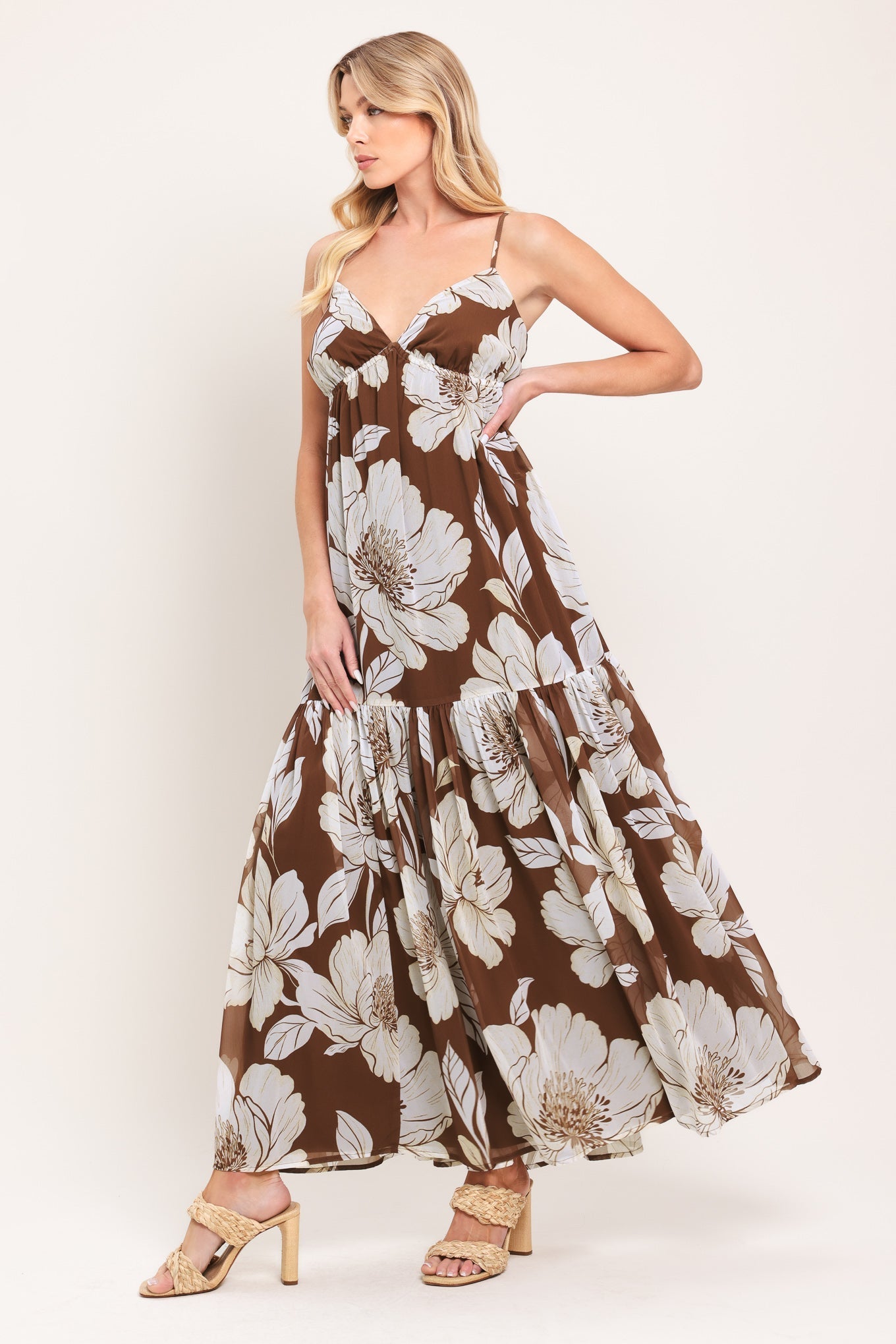 DESERT BLOOM WOVEN MAXI DRESS by Flying Tomato at Shirley Shoppe