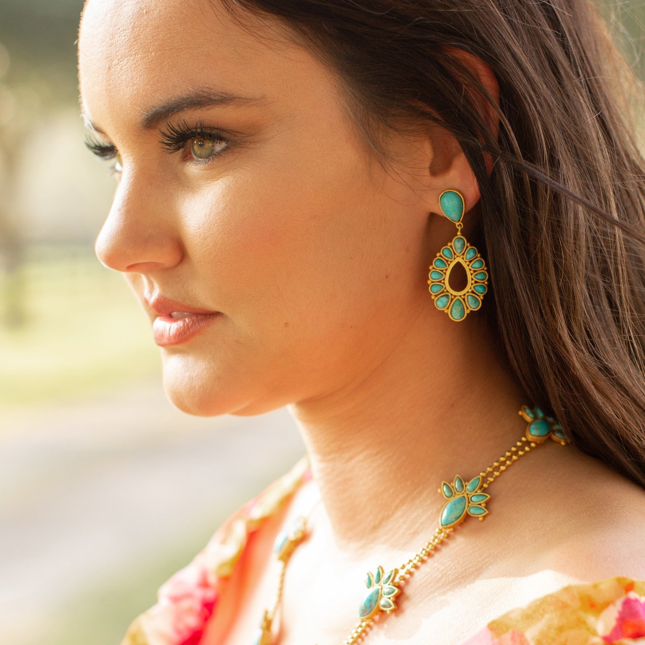 Desert Rain Drop Earrings by Christina Greene at Shirley Shoppe