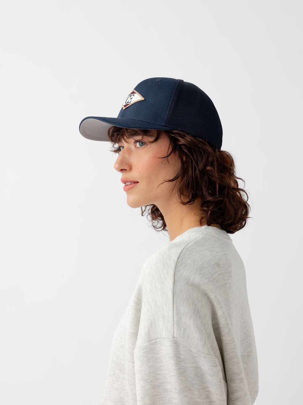 Diamond Mesh Trucker Hat by Cozy Earth at Shirley Shoppe