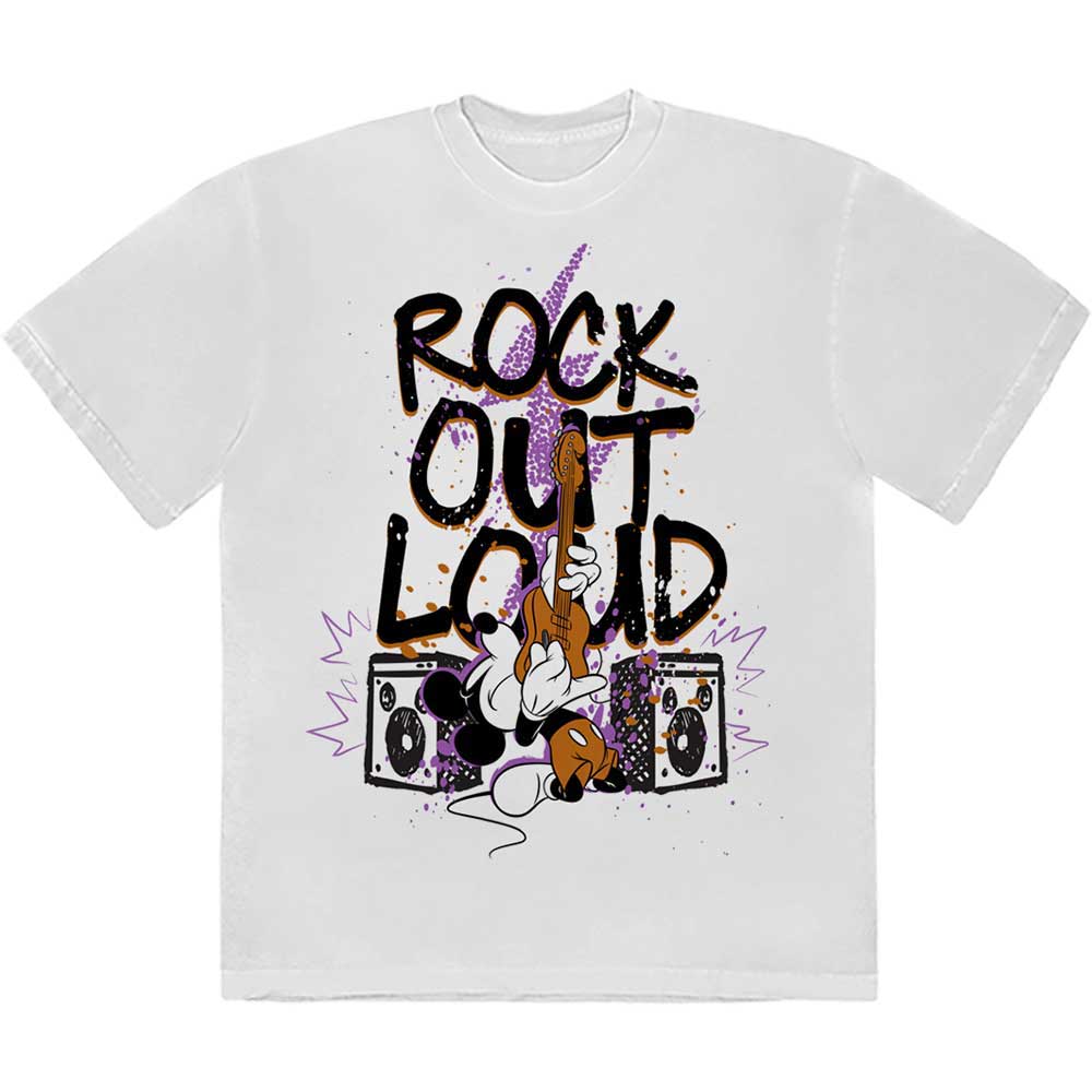 Disney Mickey Mouse Rock Out Loud [T-Shirt] by Rock Band Apparel at Shirley Shoppe