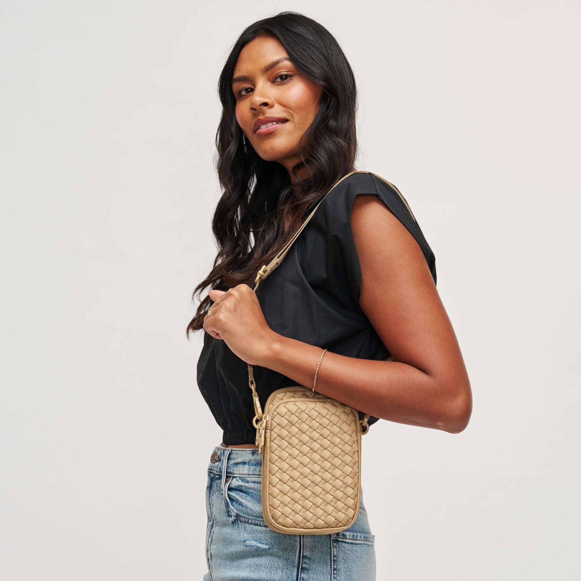 Divide & Conquer - Woven Neoprene Crossbody by Sol and Selene at Shirley Shoppe