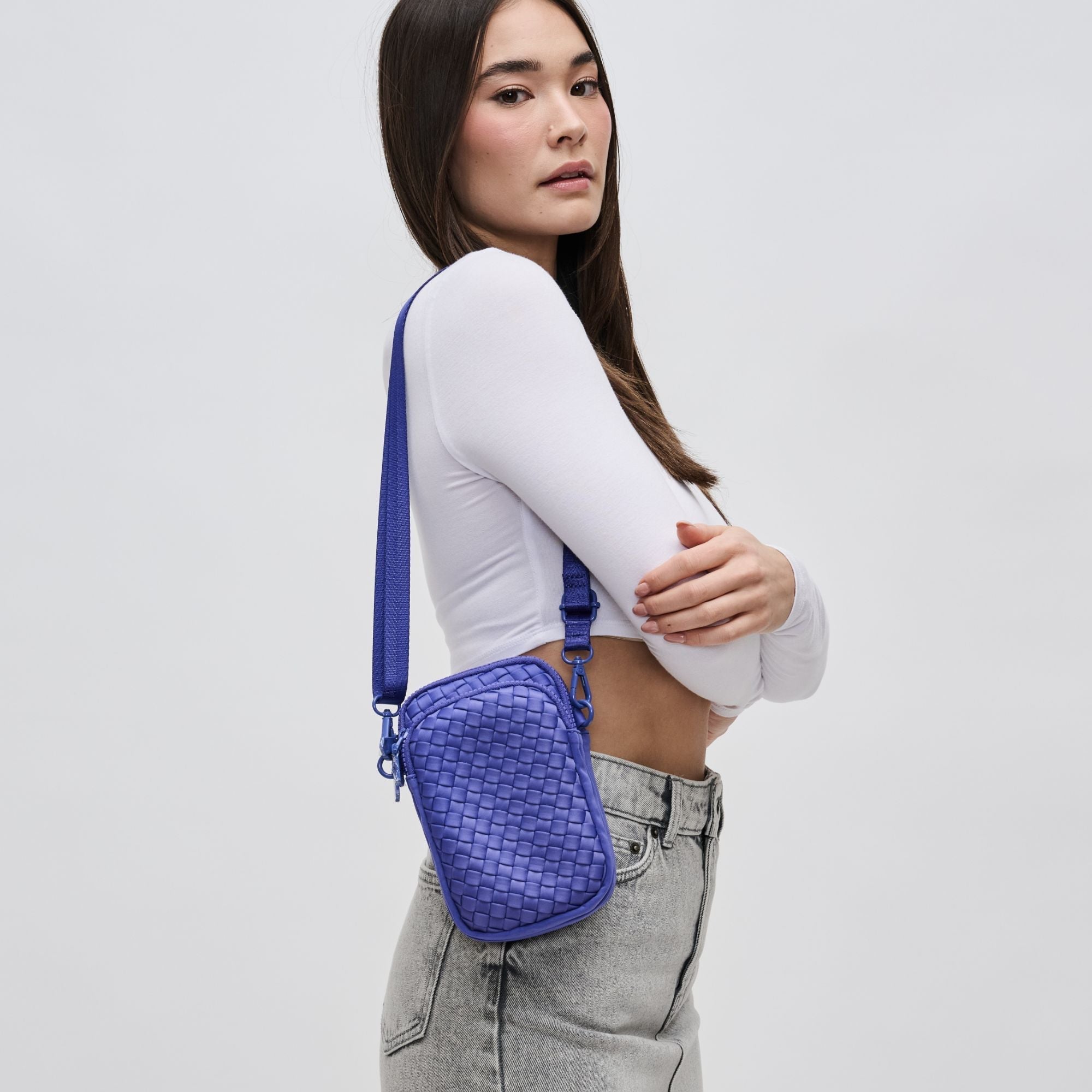 Divide & Conquer - Woven Neoprene Crossbody by Sol and Selene at Shirley Shoppe