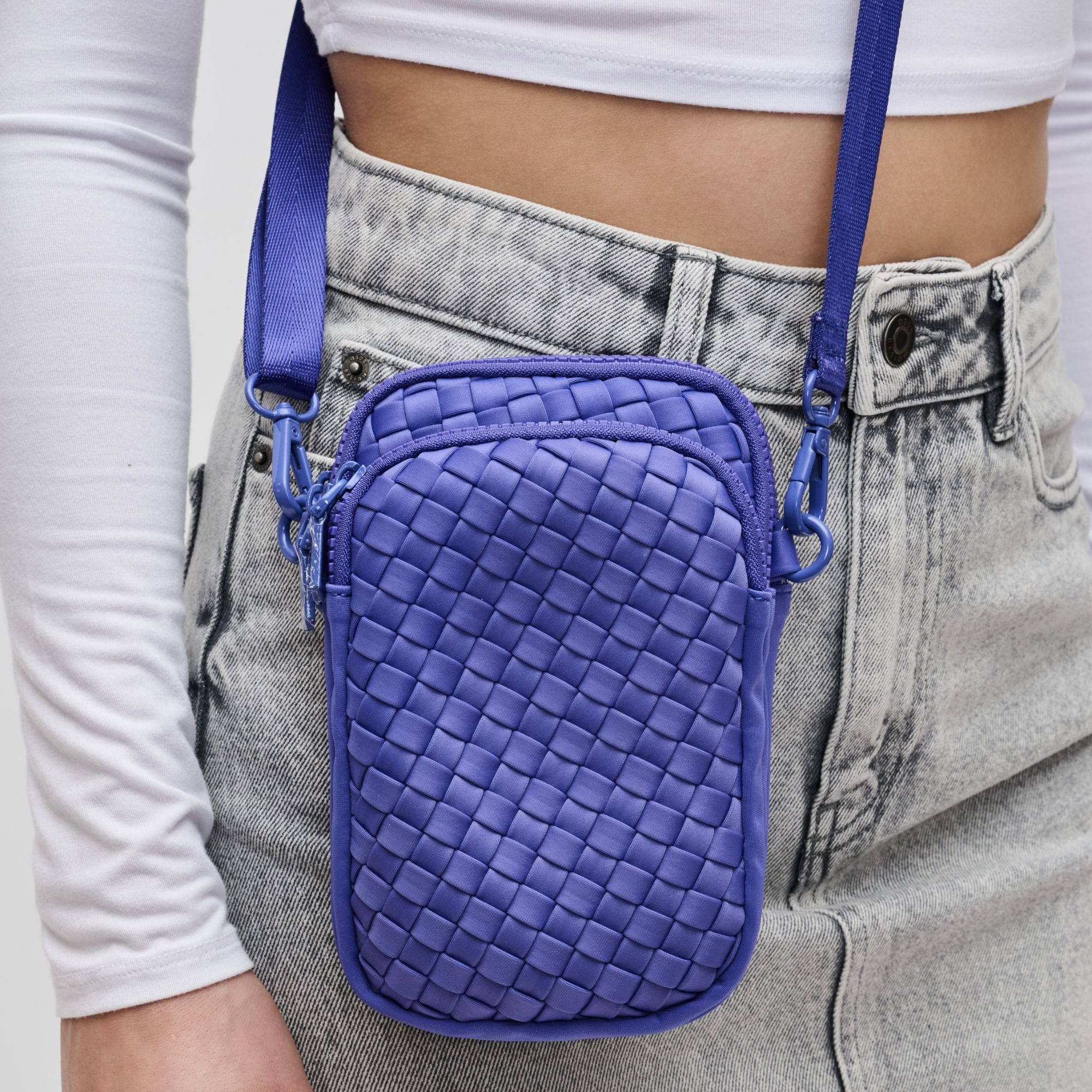 Divide & Conquer - Woven Neoprene Crossbody by Sol and Selene at Shirley Shoppe