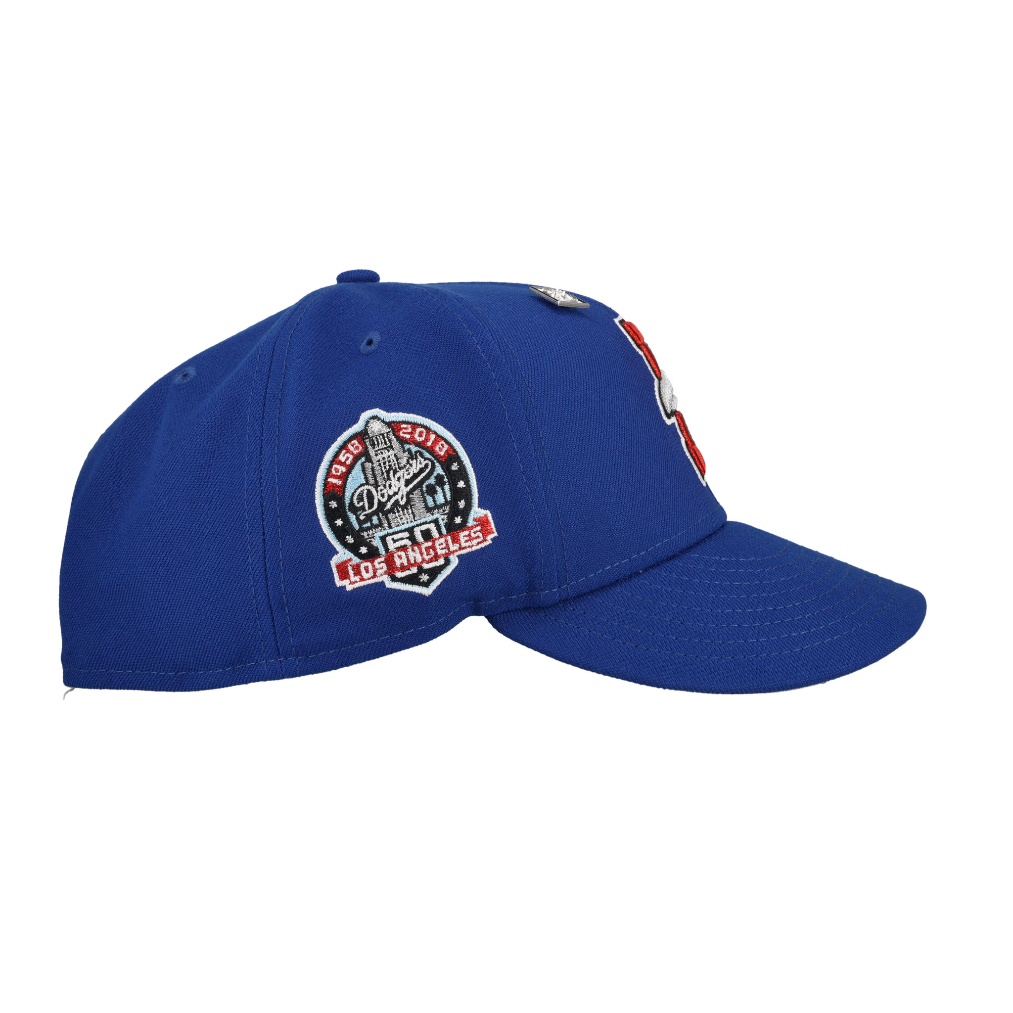 Great Lakes Loons Blue 60th Anniversary Patch 59Fifty Fitted Hat