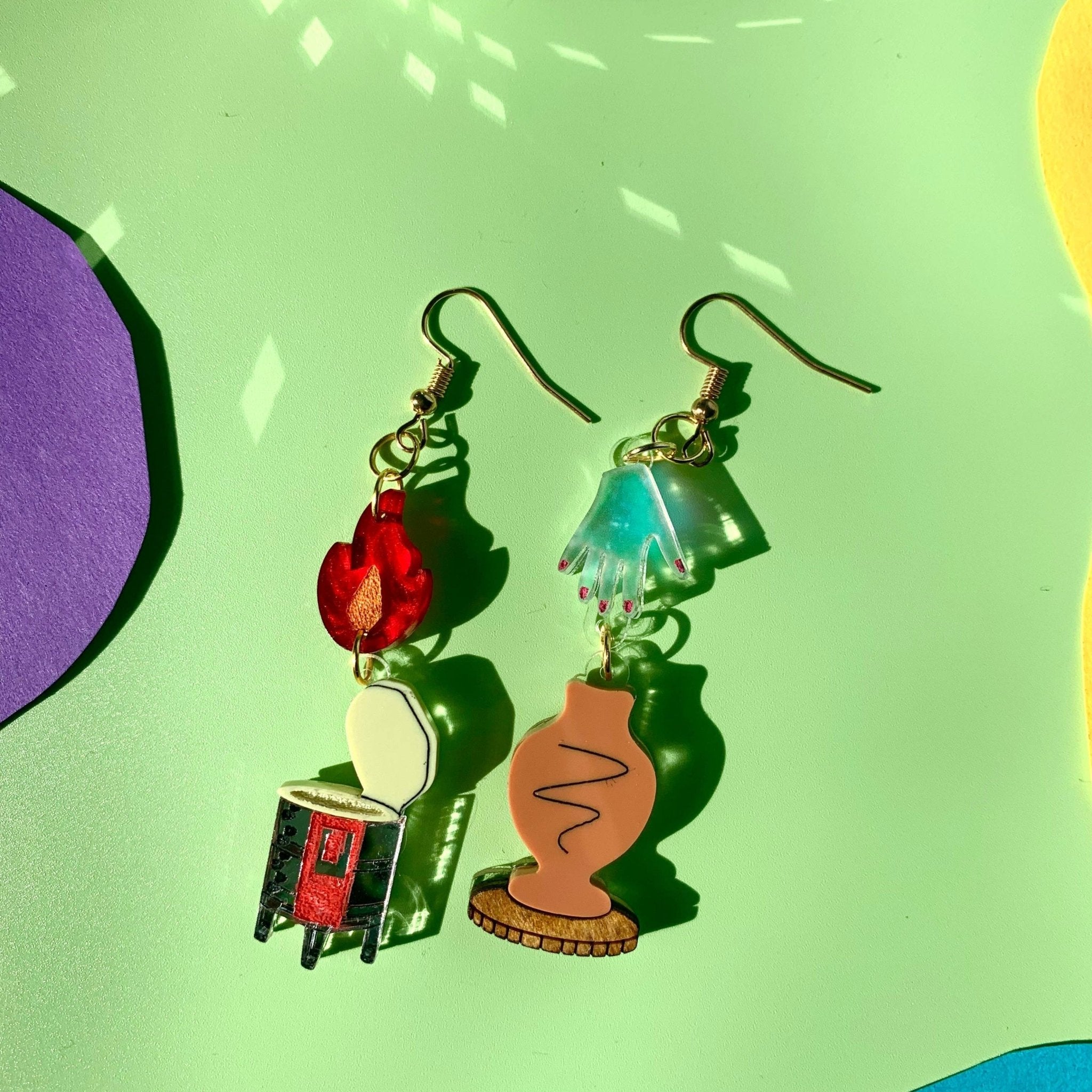 Don’t Clay With Me Statement Acrylic Earrings by Quirks! at Shirley Shoppe