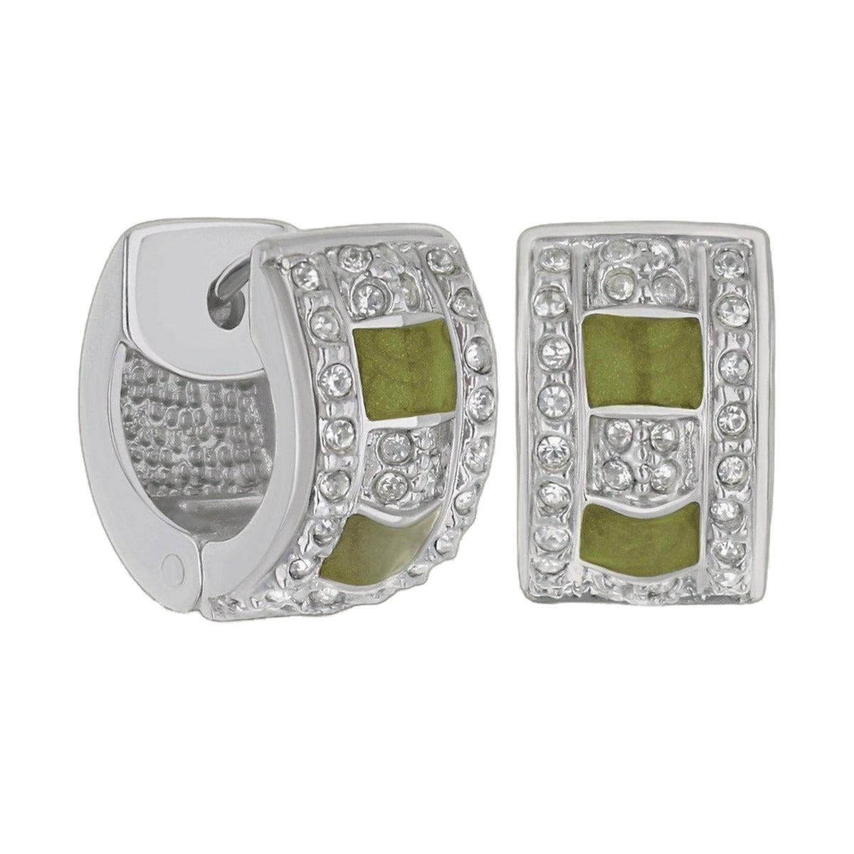Enamel Huggies Earring